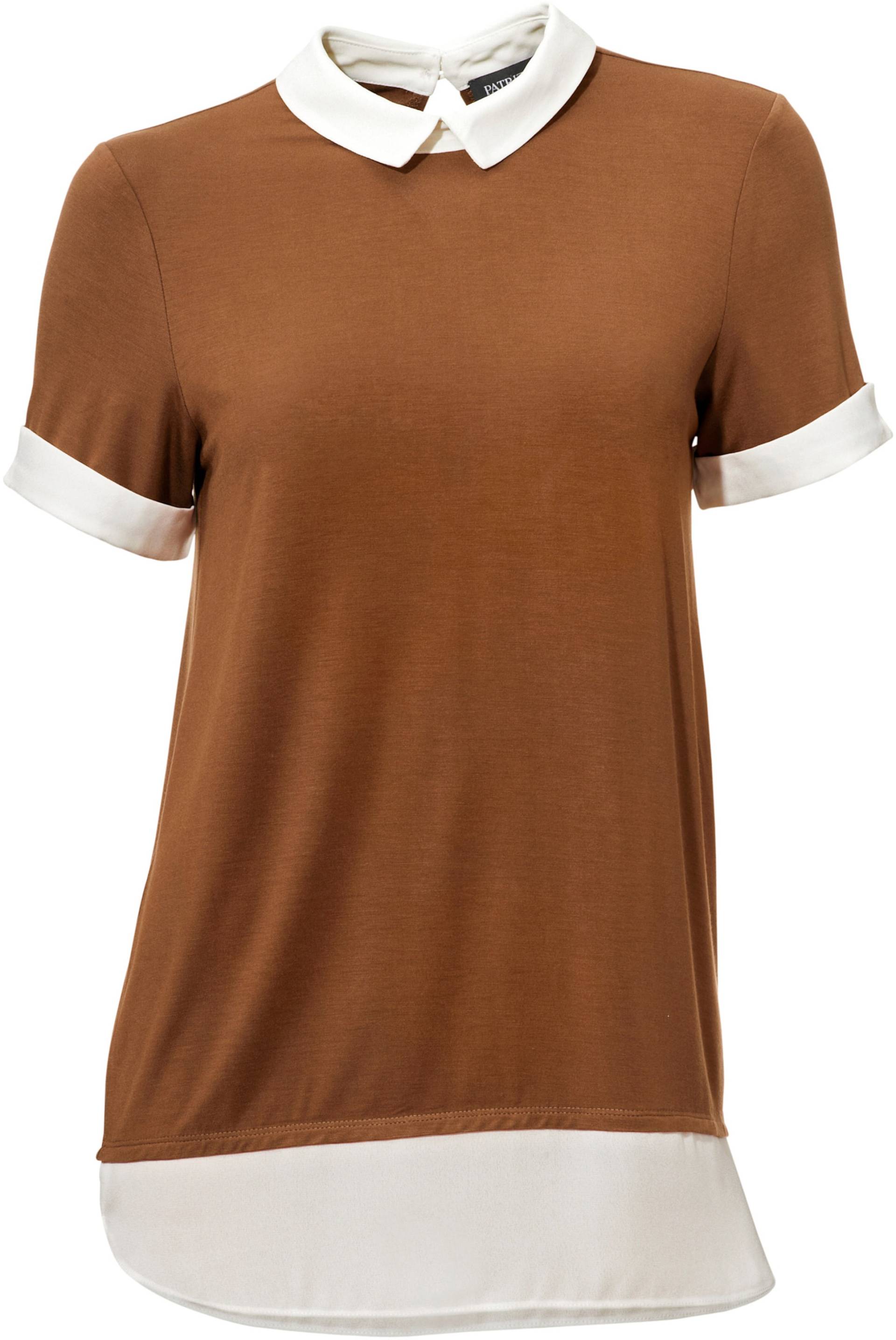 Rundhals-Shirt in camel von heine