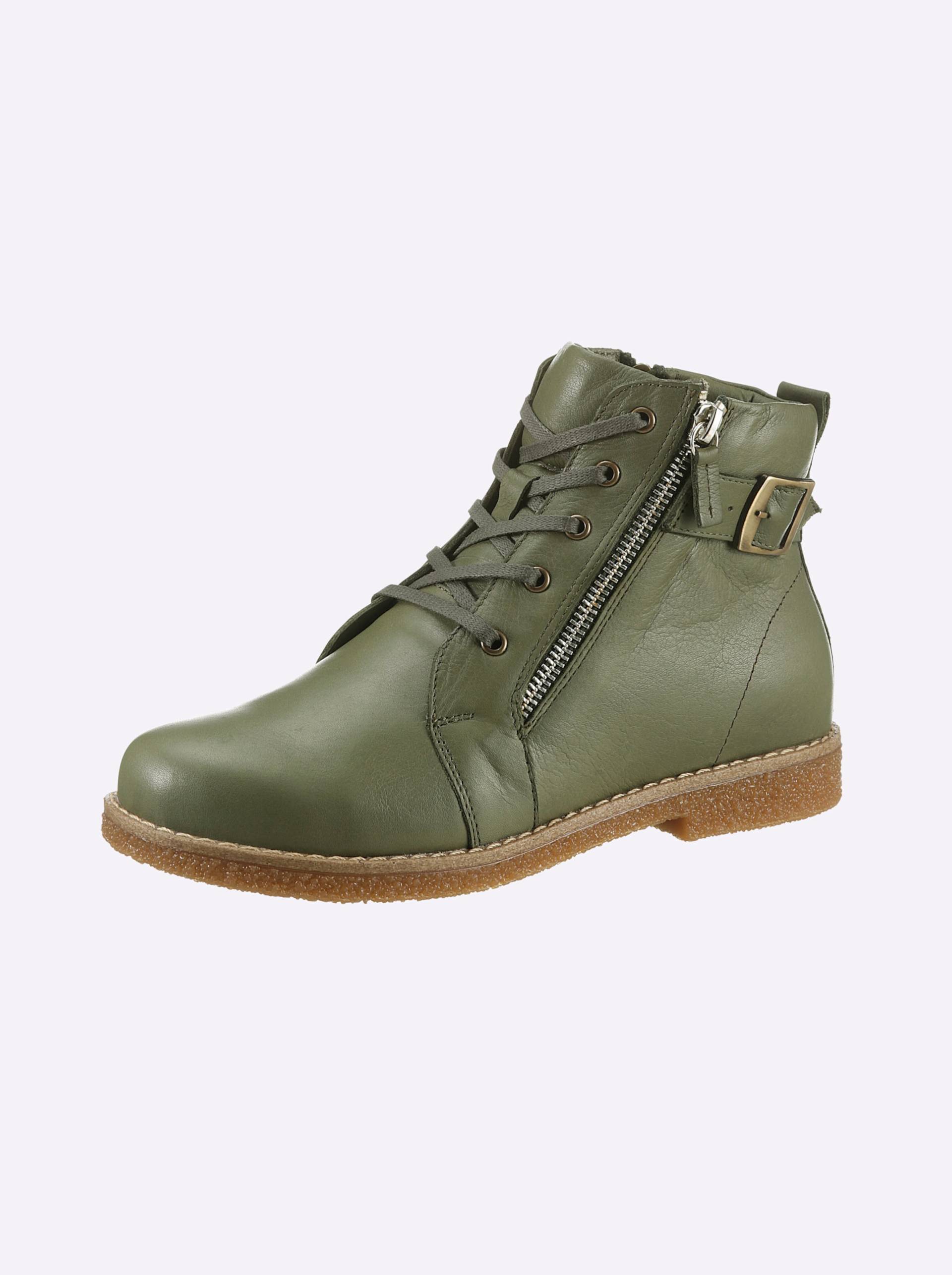 Schnürstiefelette in khaki von Andrea Conti