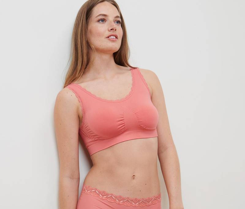 Seamless-Bustier, apricot