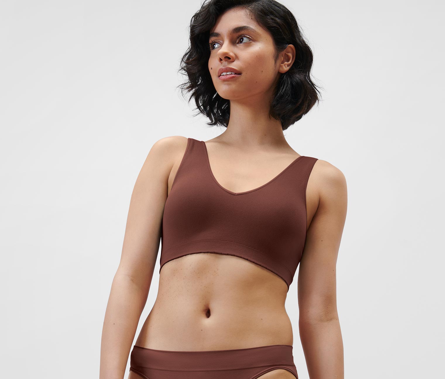 Seamless-Bustier, braun