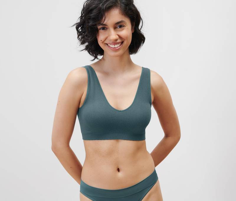 Seamless-Bustier, petrol