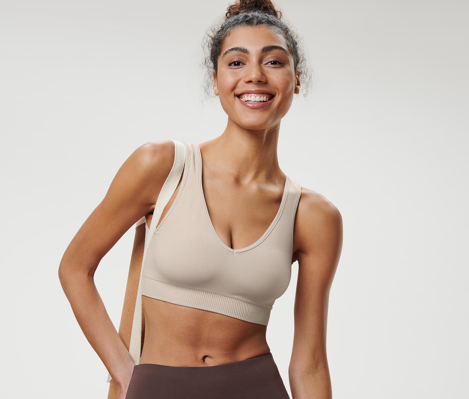 Seamless-Sport-Bustier, offwhite