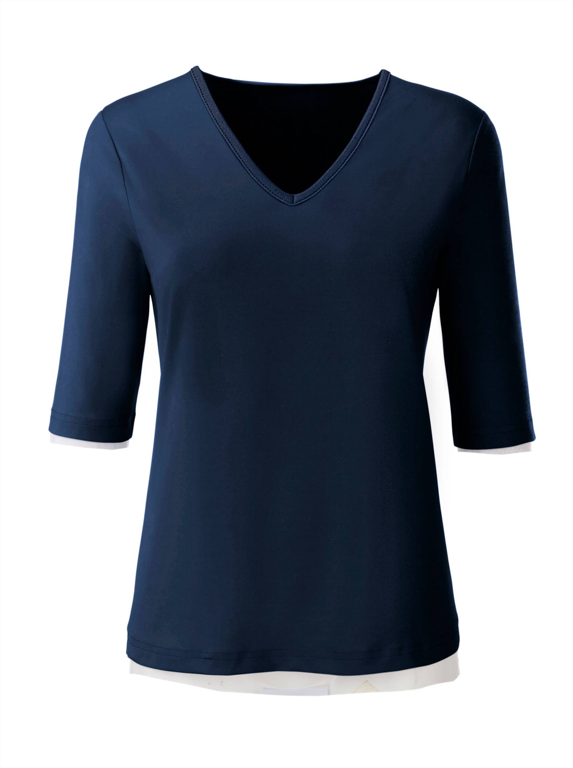 V-Shirt in marine von heine