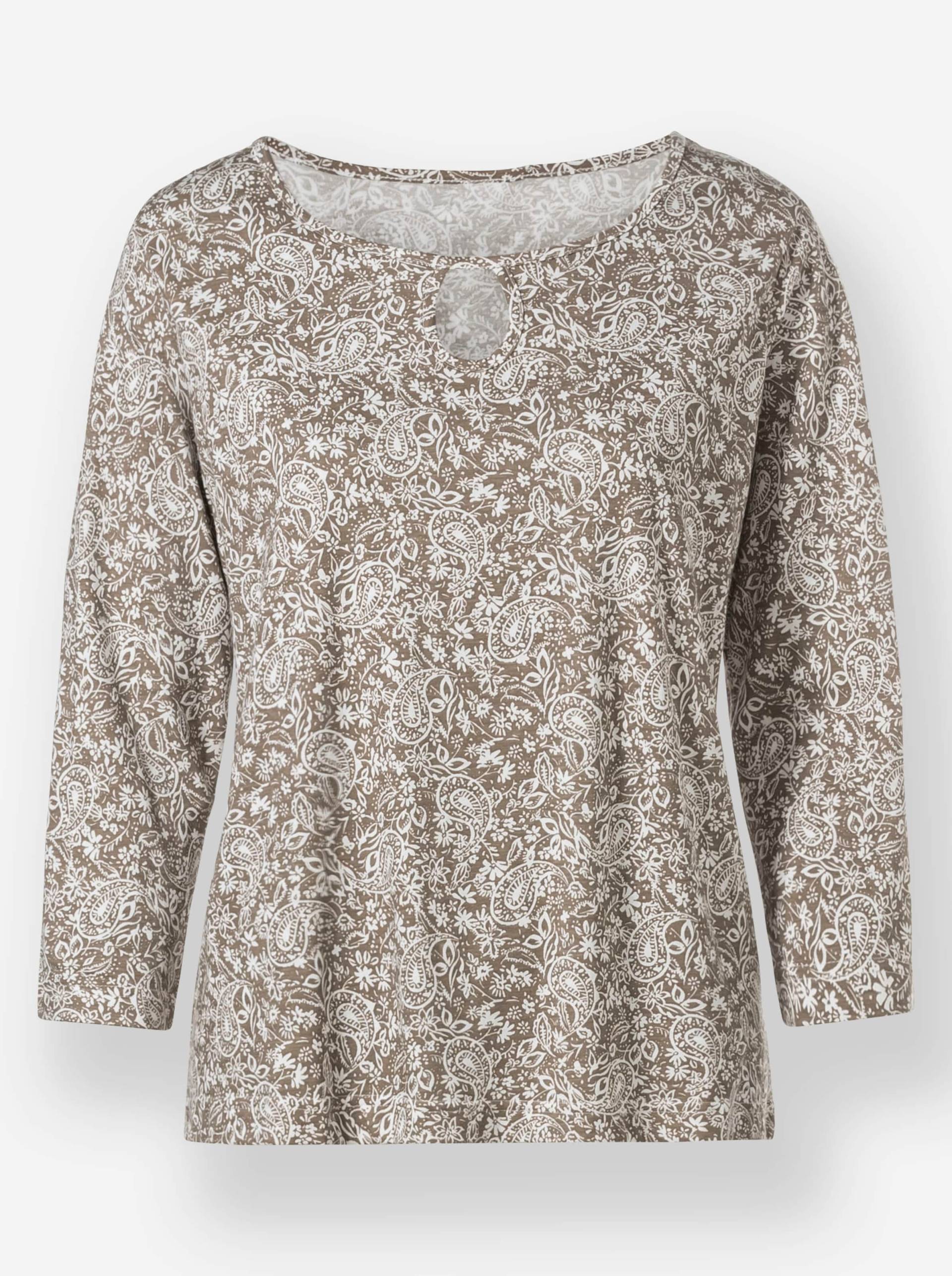 Shirt in taupe-bedruckt von heine