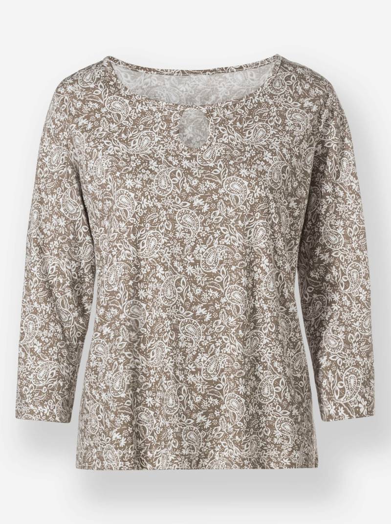 Shirt in taupe-bedruckt von heine