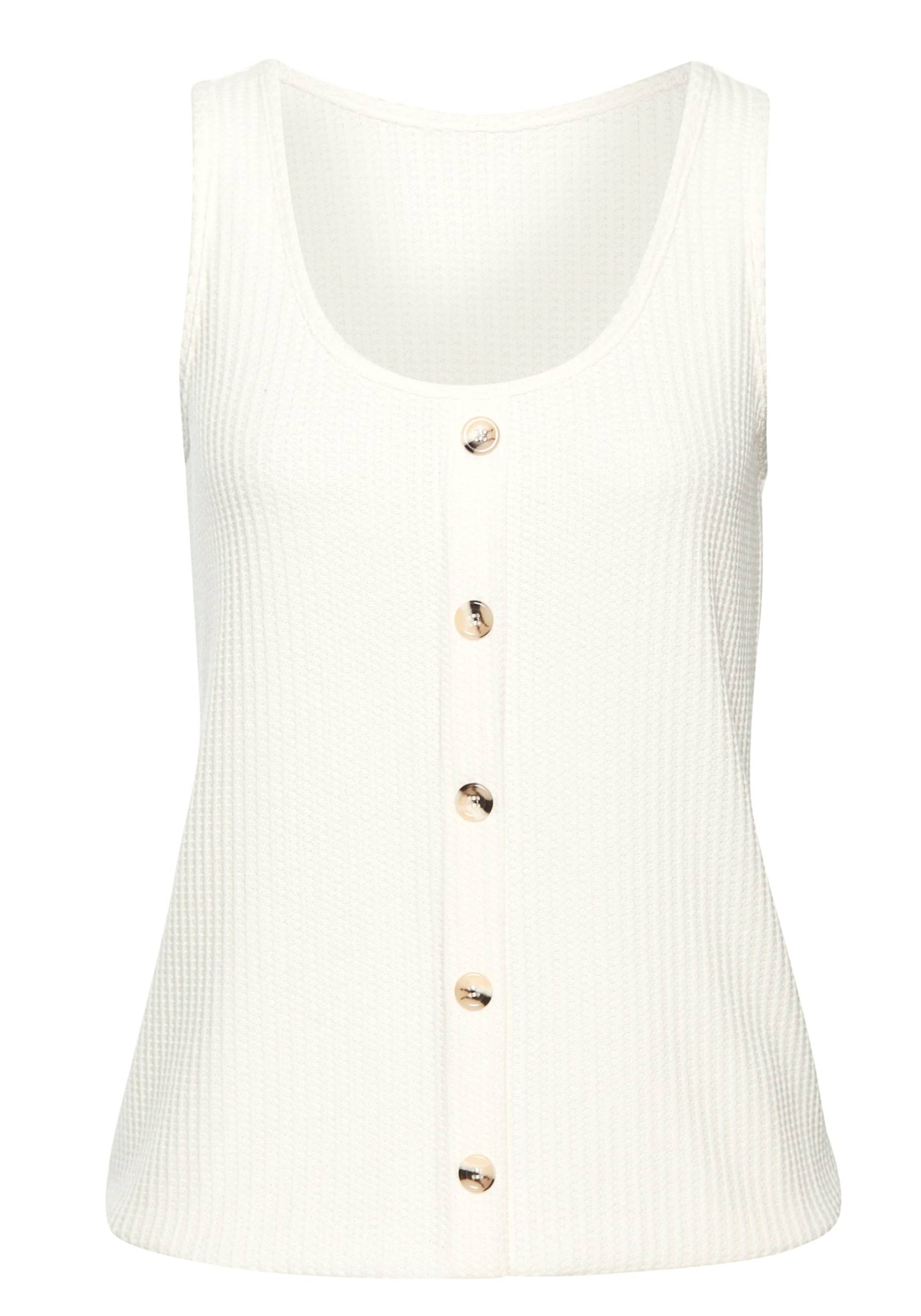 Shirttop in creme von LASCANA