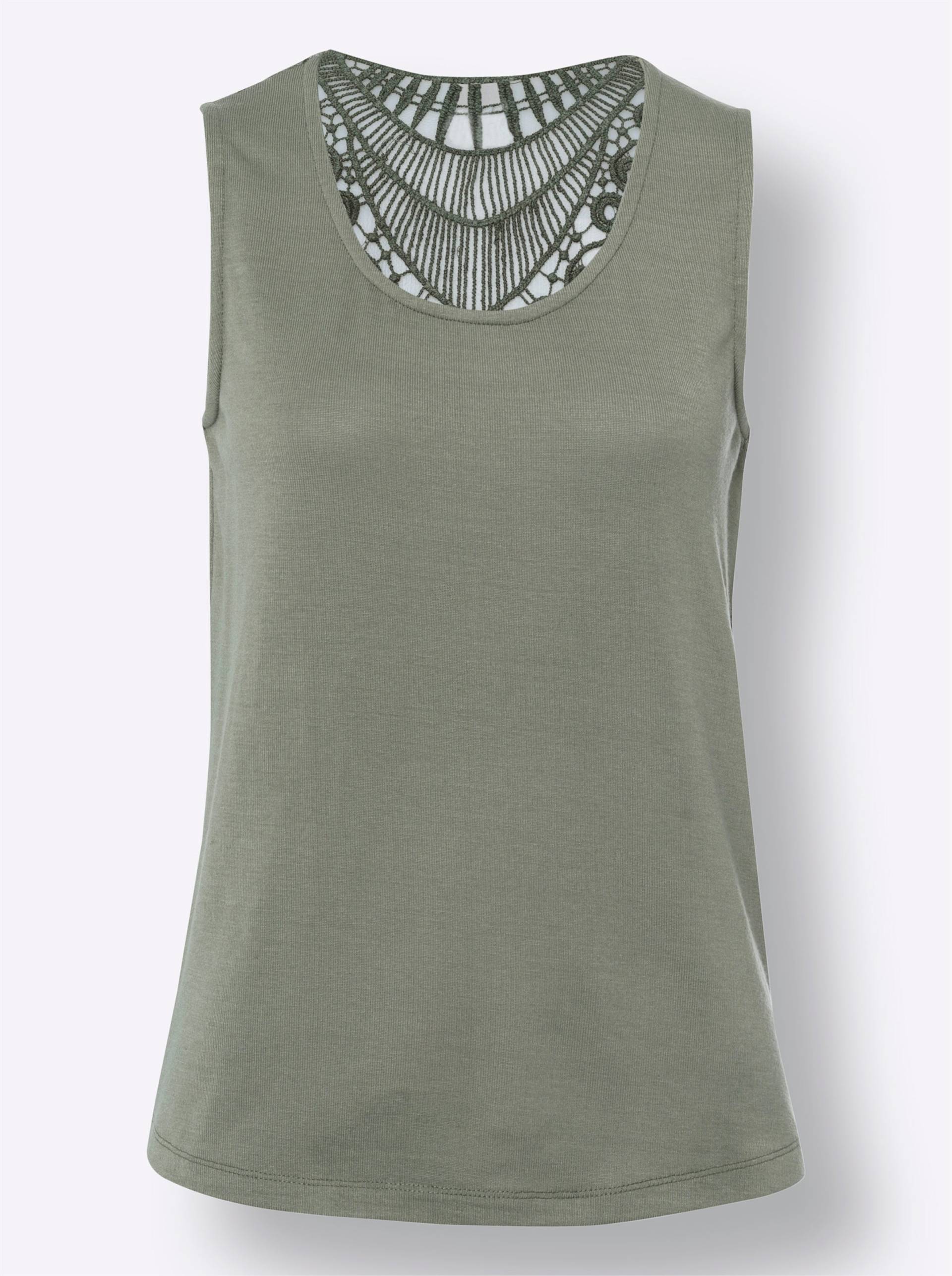 Shirttop in khaki von heine