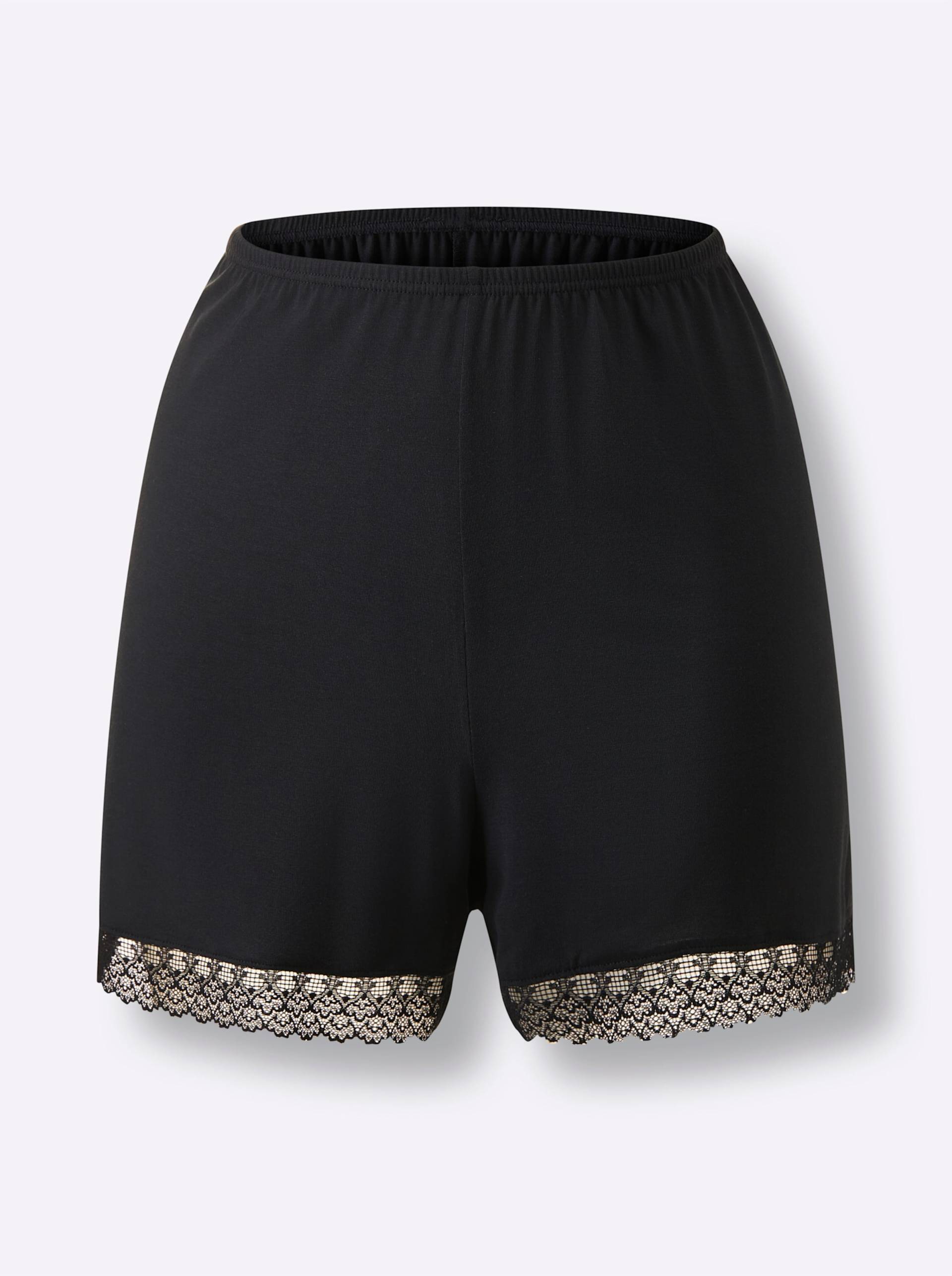 Shorts in schwarz von wäschepur