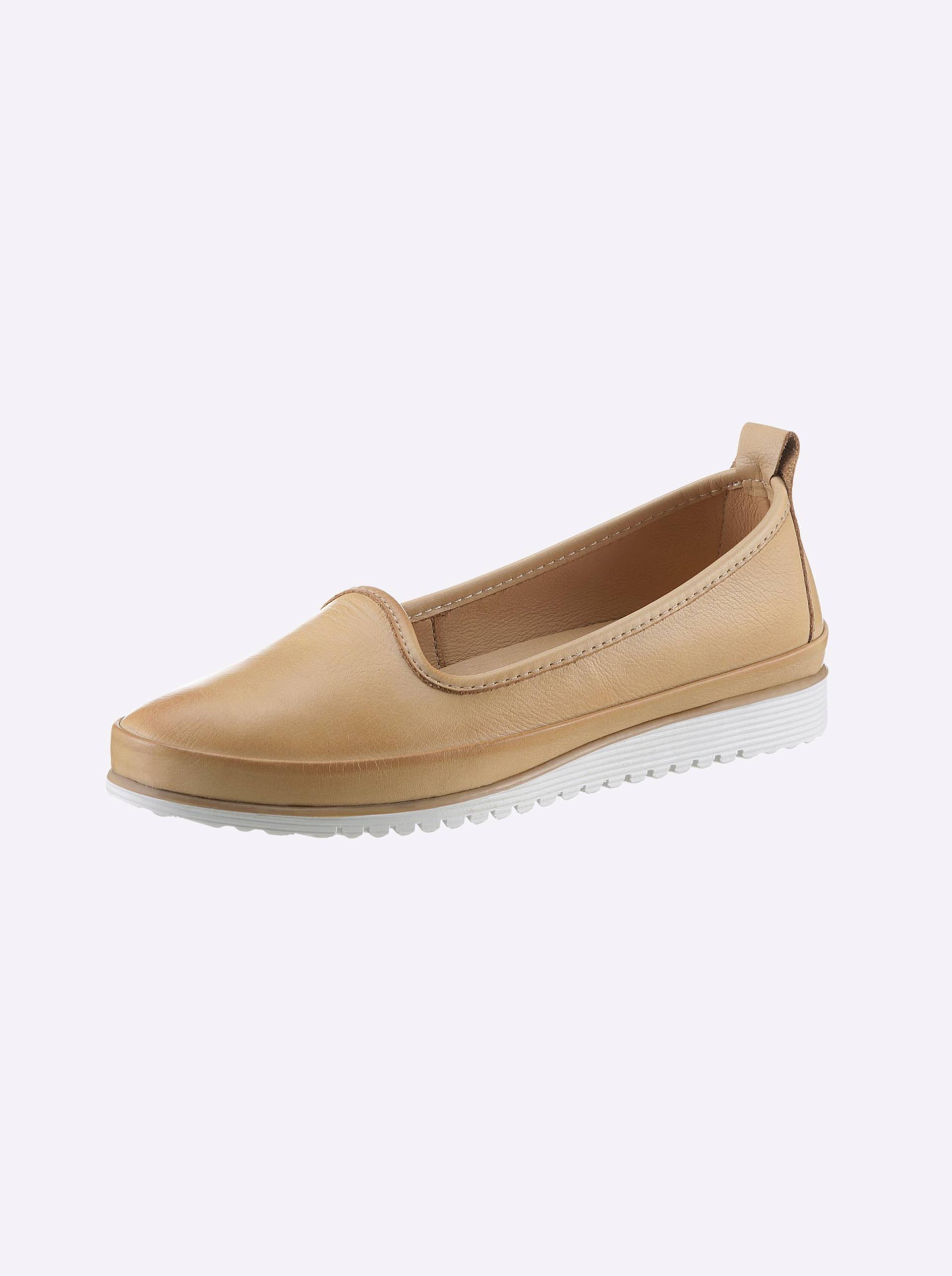 Slipper in camel von heine