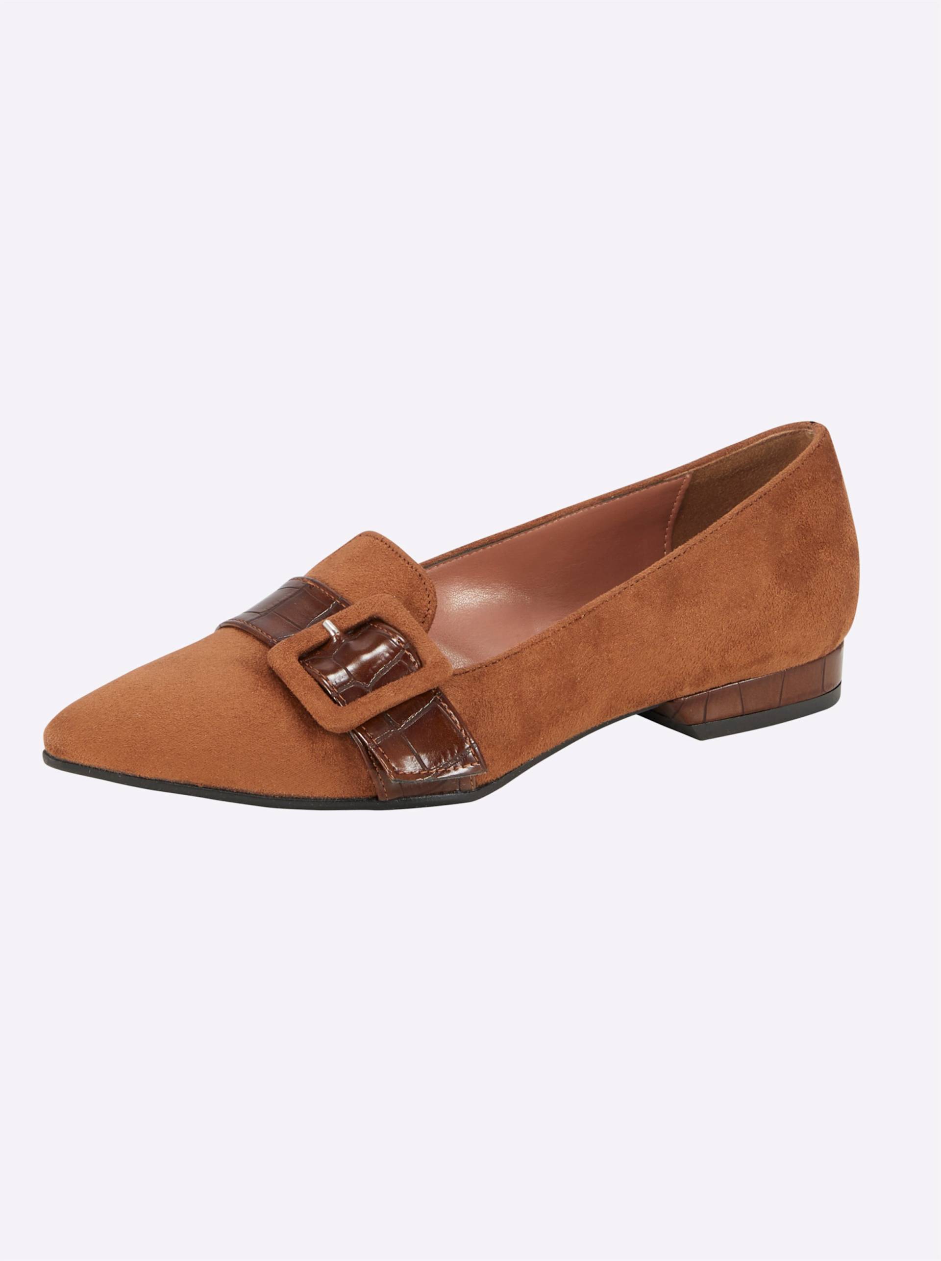 Slipper in cognac von heine