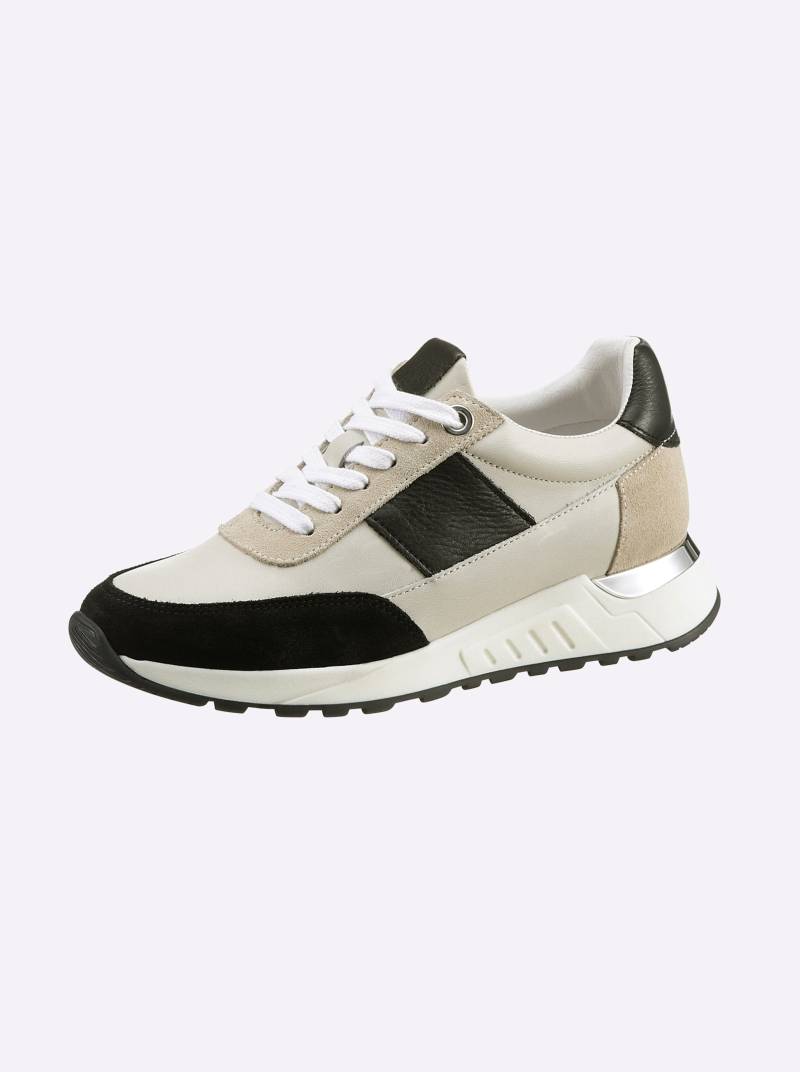 Sneaker in beige-schwarz von heine