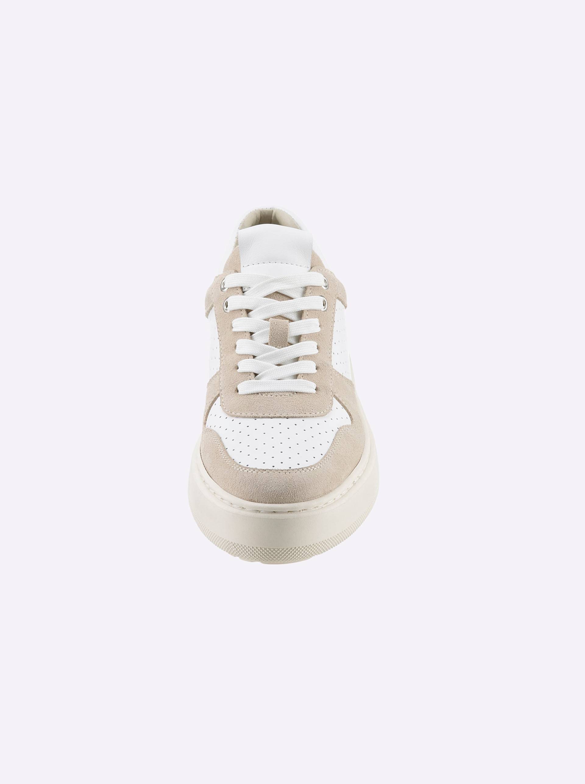 Sneaker in beige-weiss von heine