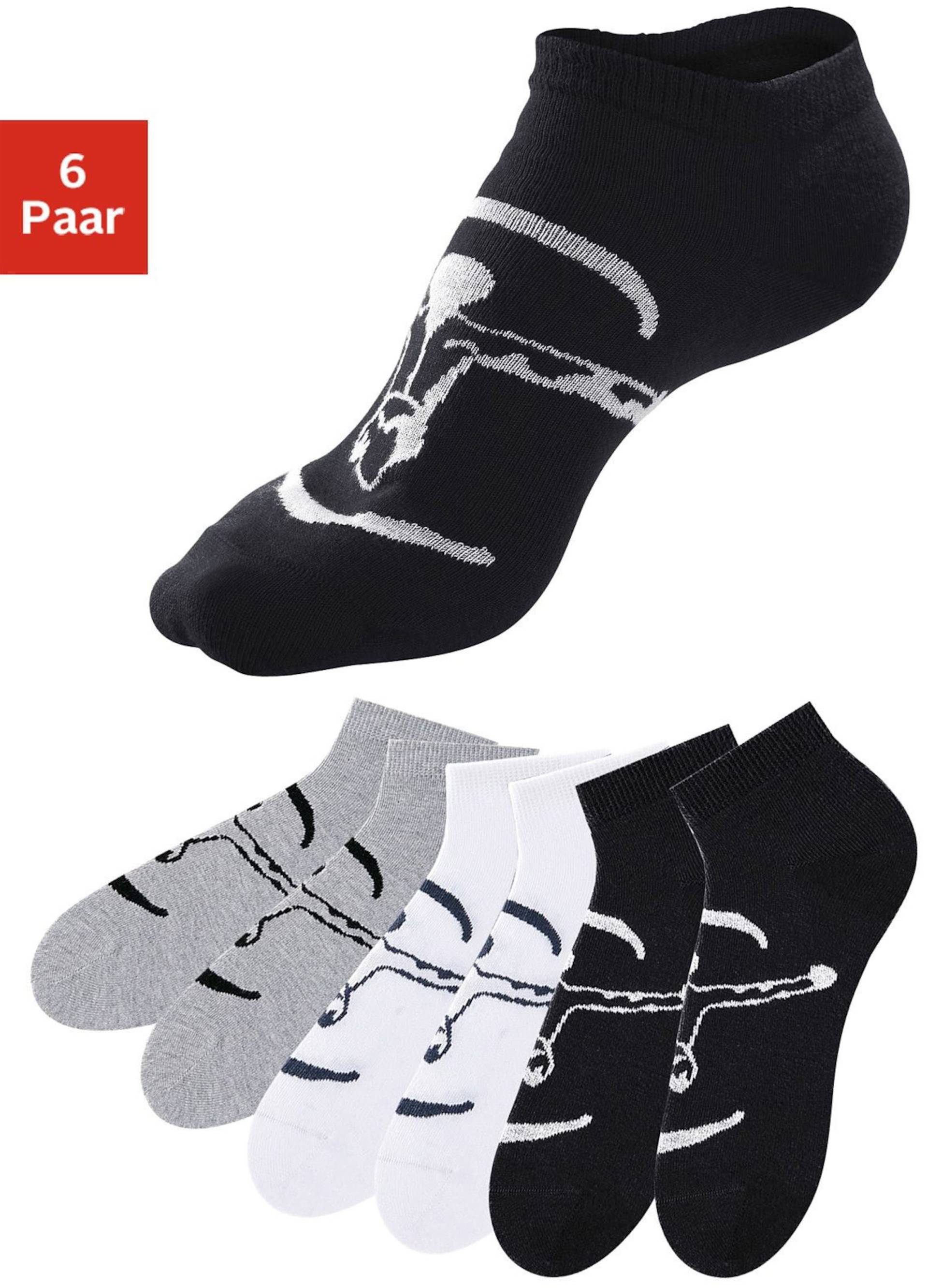 Sneakersocken in schwarz, weiss, grau von Chiemsee