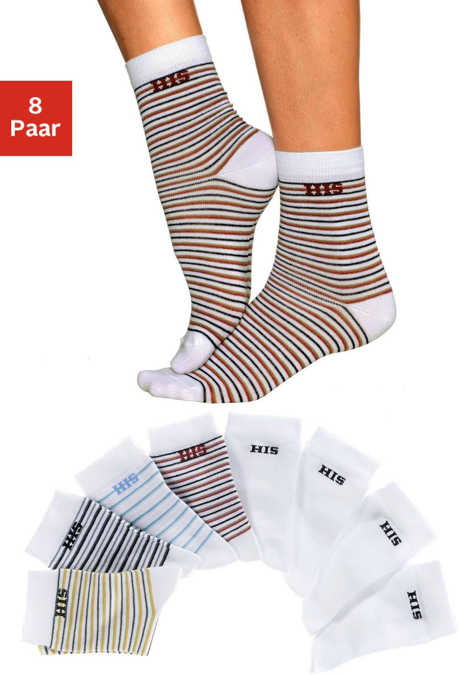 Socken in bunt-weiss von H.I.S