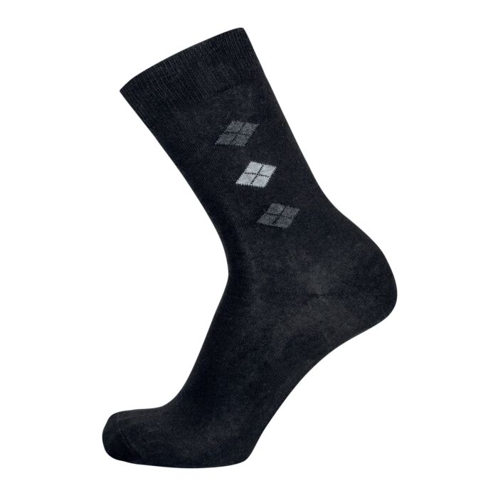 Socken mit Rhombenmuster 5er-Pack, schwarz, 39–42 von Modeagentur Wettstein