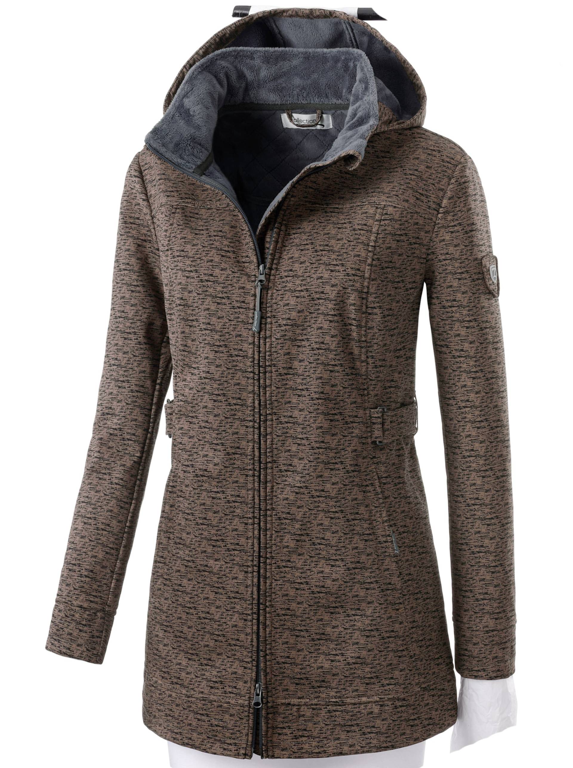 Softshelljacke in braun-meliert von heine