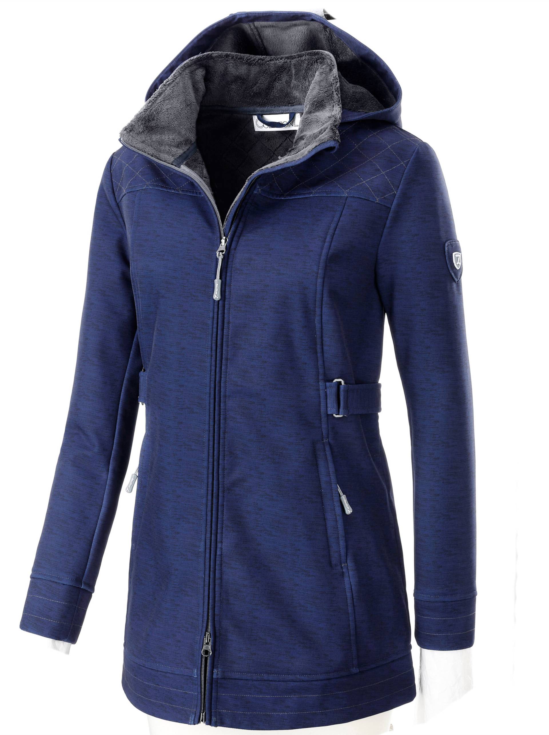 Softshelljacke in marine-meliert von heine