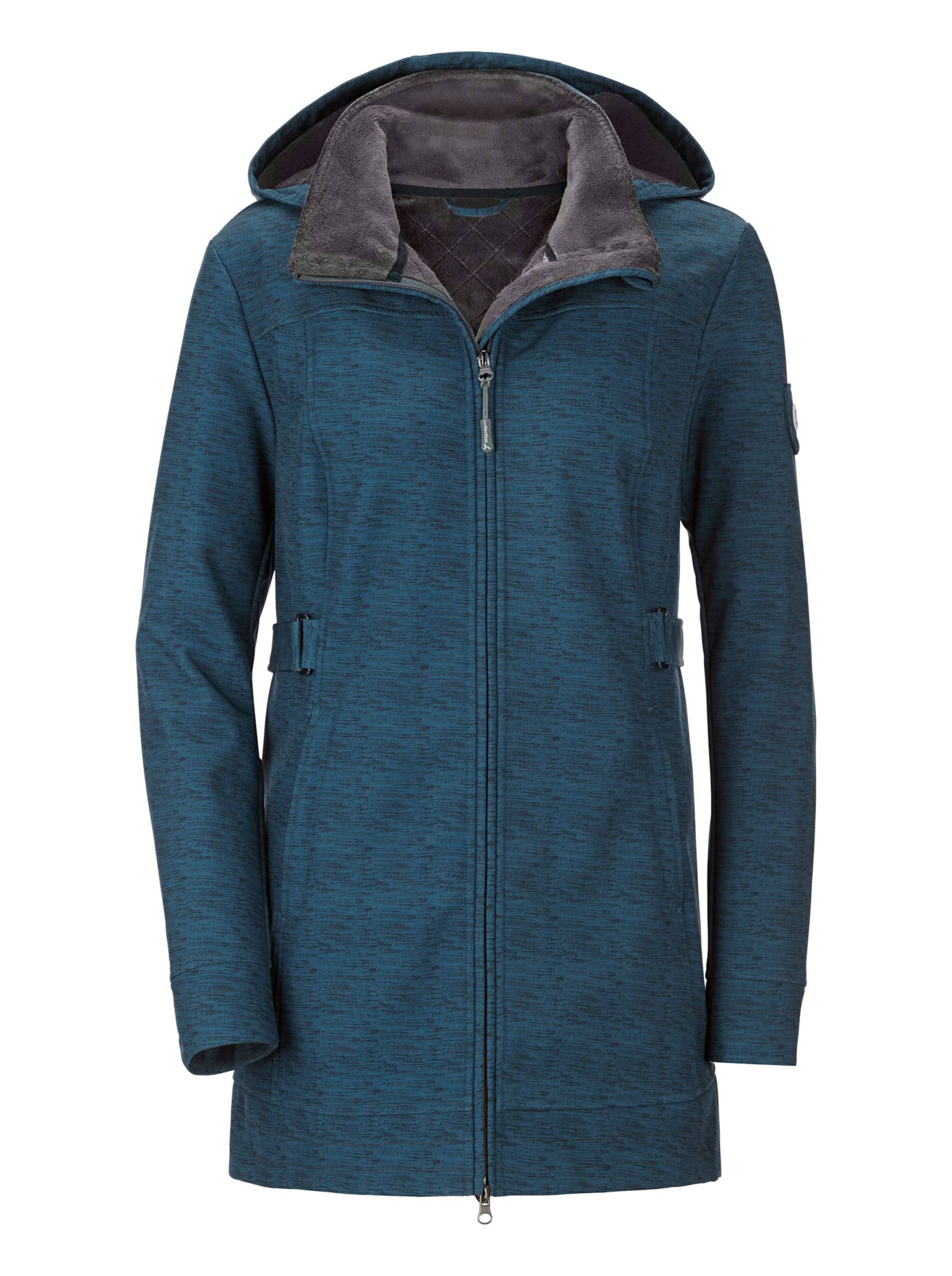 Softshelljacke in petrol-meliert von heine