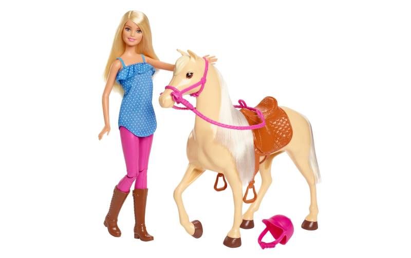 Barbie Spielfigur »Pferd mit Puppe«, (Set) von Barbie