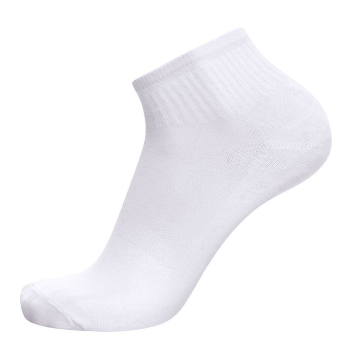 Sportive Unisex Kurzsocken im 5er-Pack, weiss, 35-38 von Modeagentur Wettstein