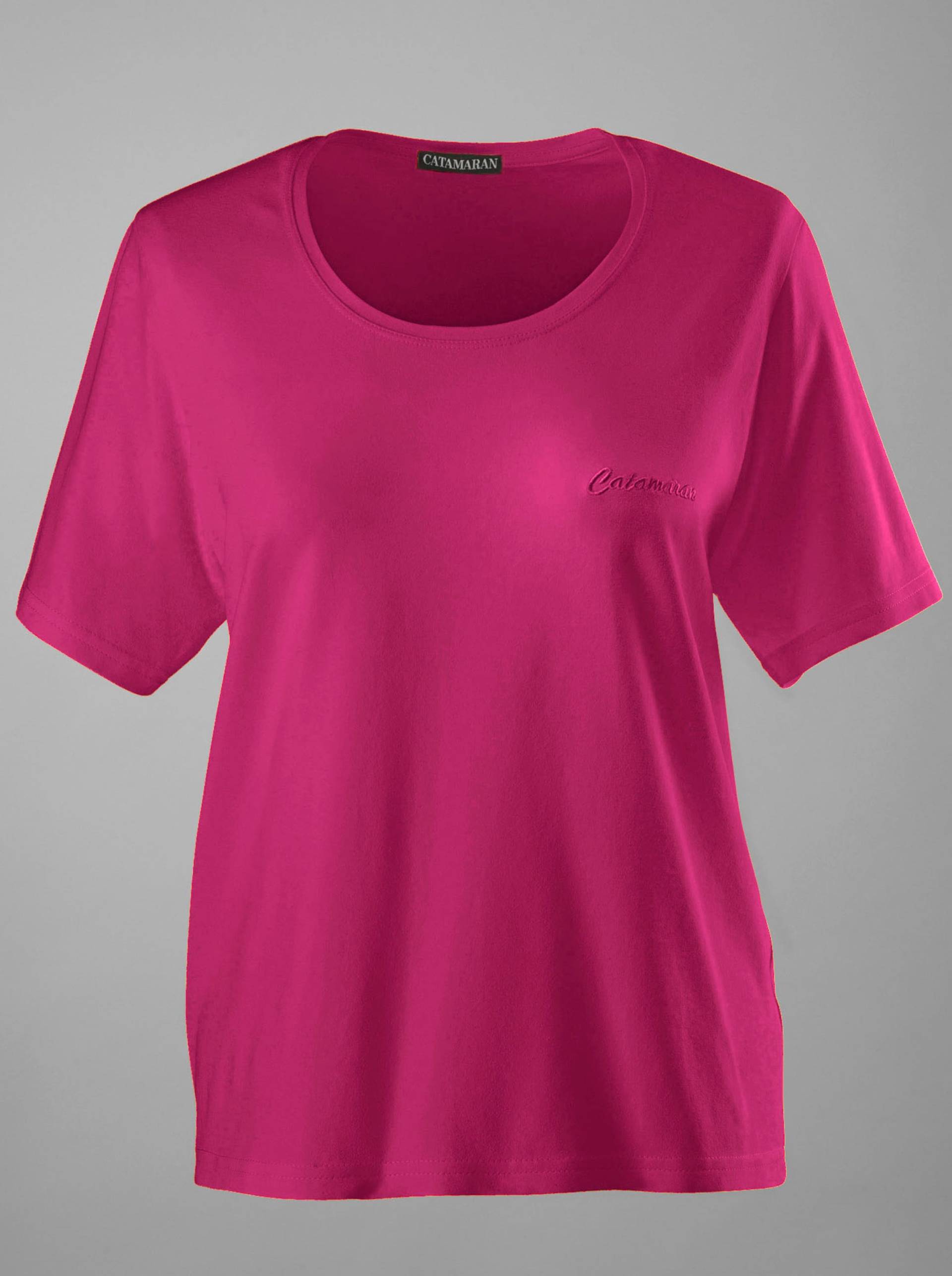 Sportshirt in schwarz + pink von Catamaran Sports