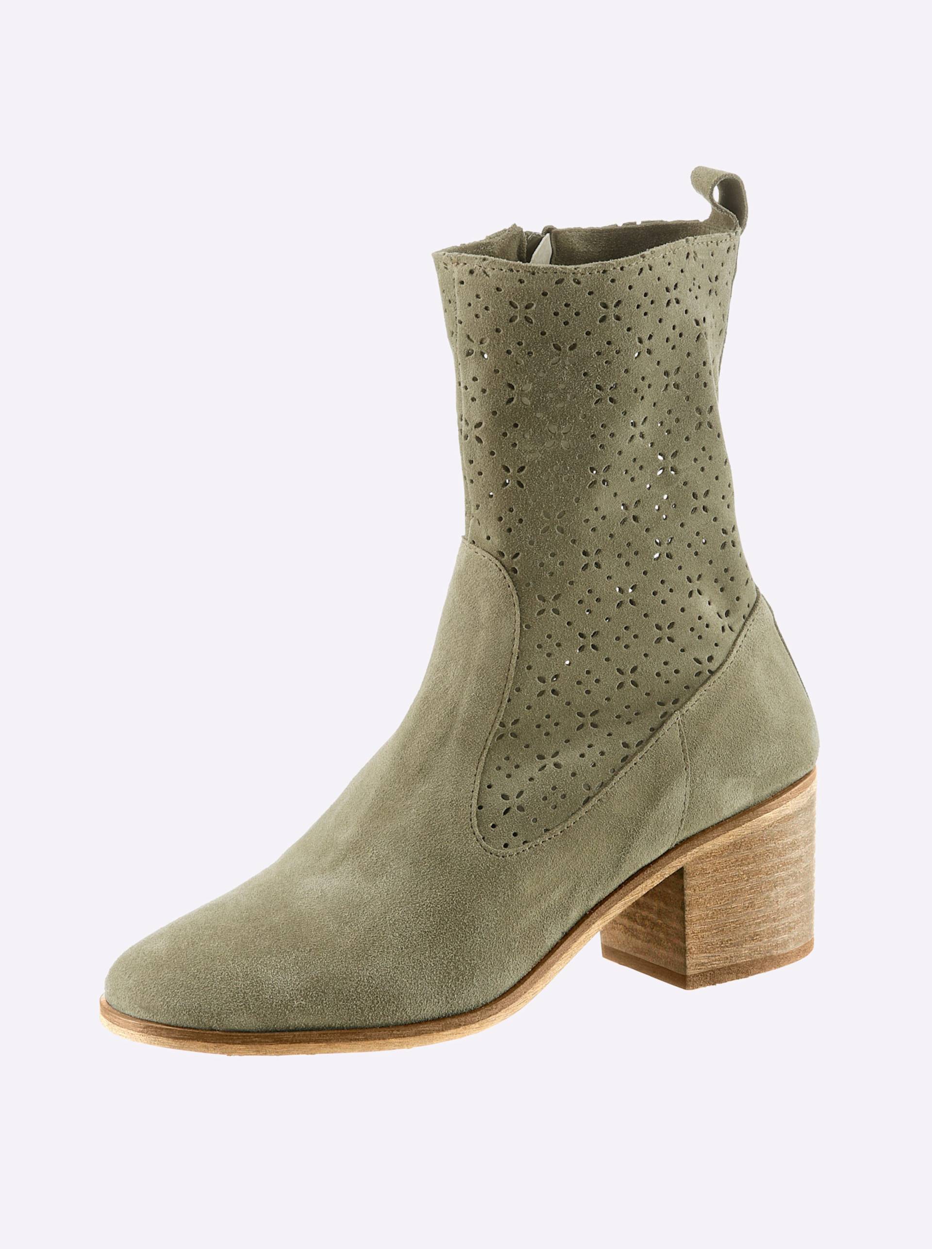 Stiefelette in khaki von heine