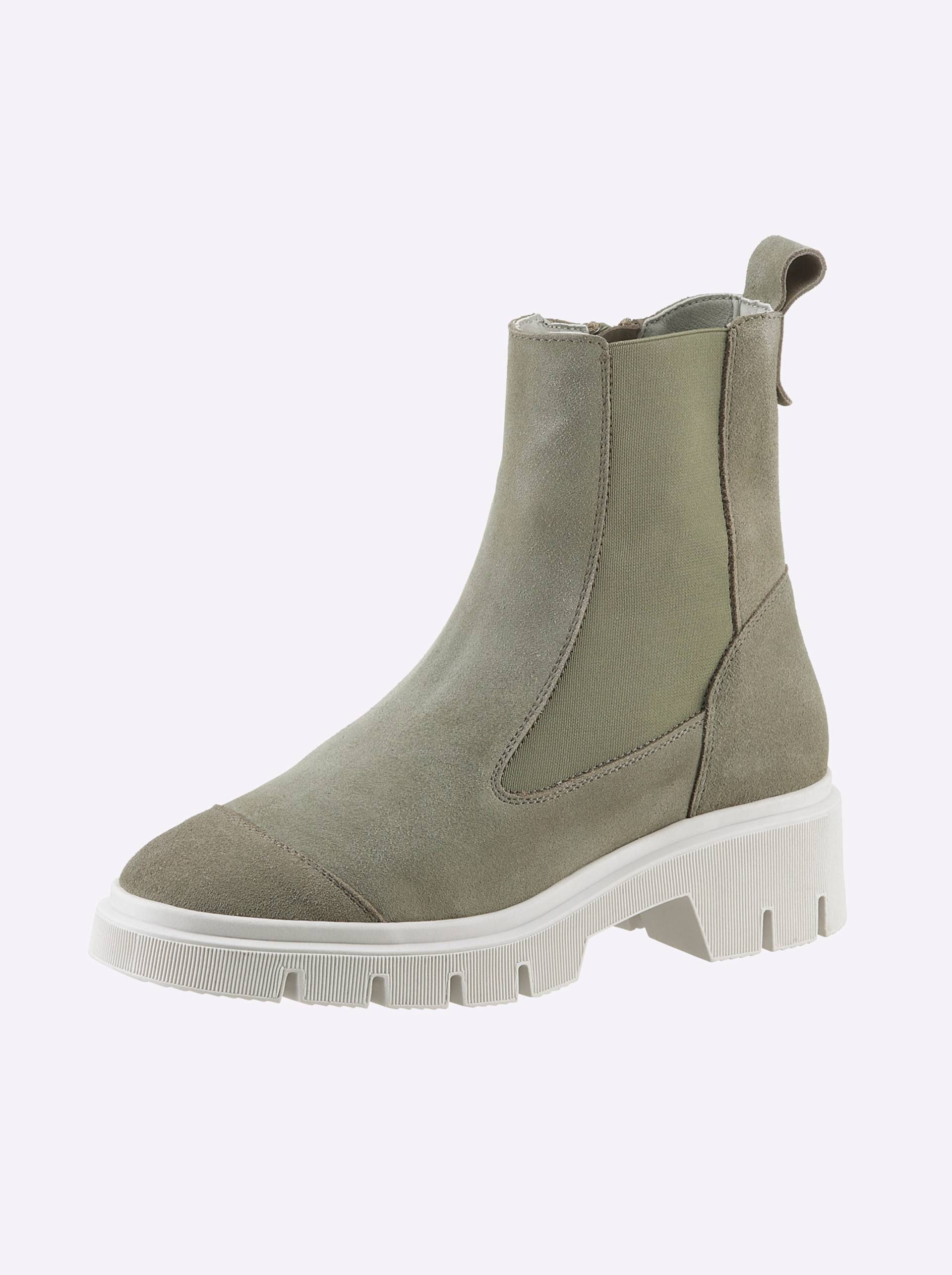 Stiefelette in khaki von heine