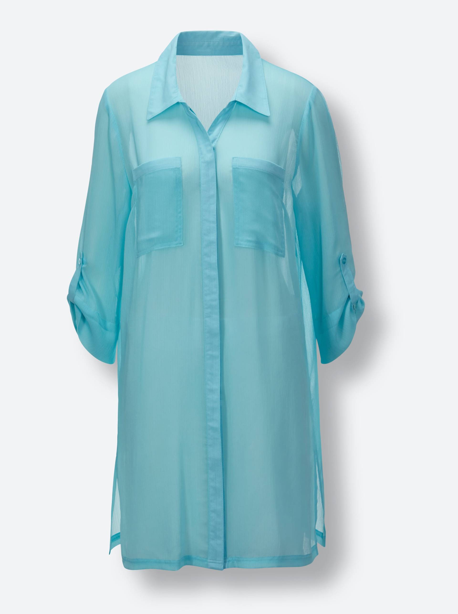 Strandbluse in aquamarine von feel good