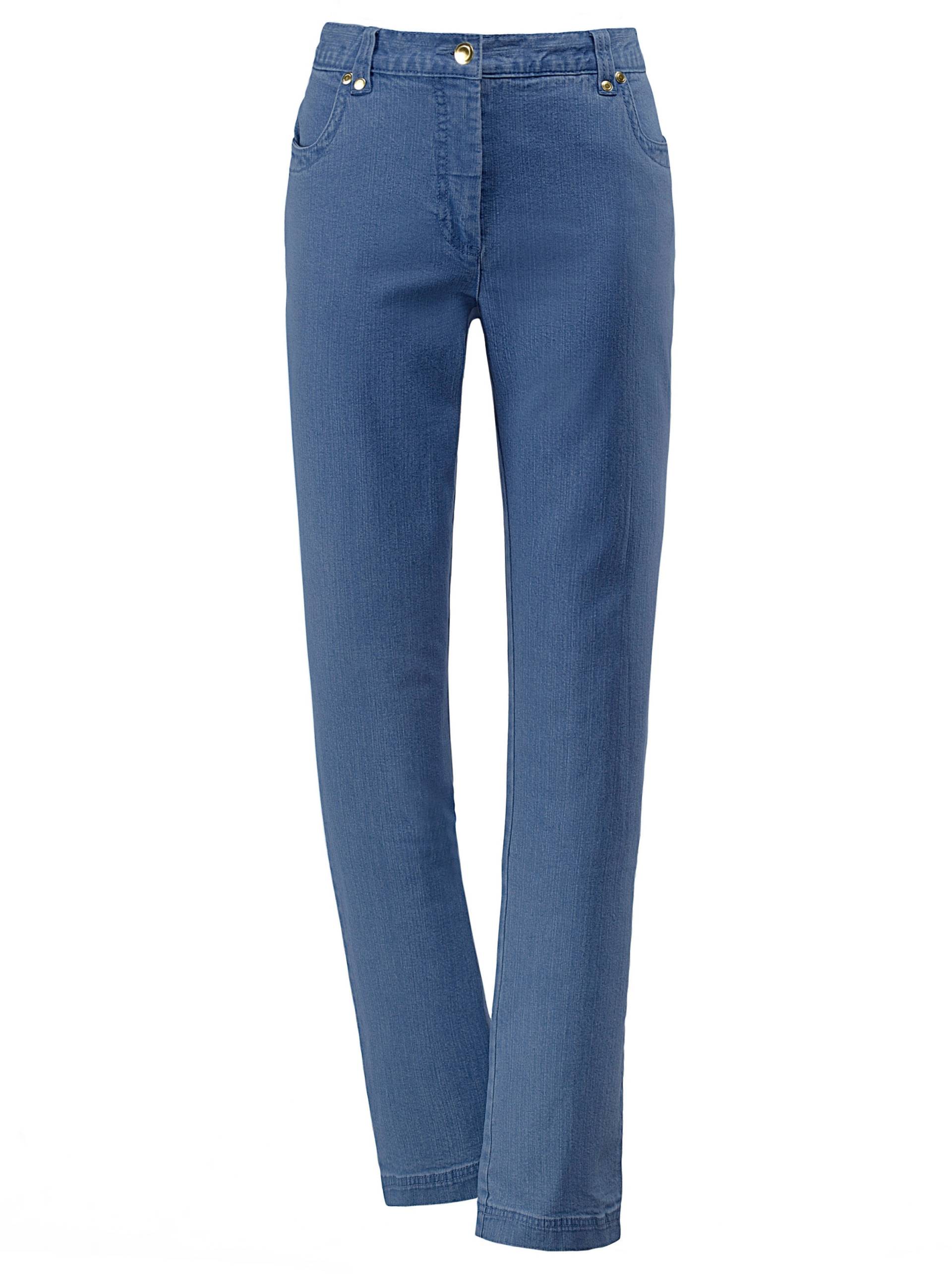 Stretch-Jeans in blue-bleached von heine