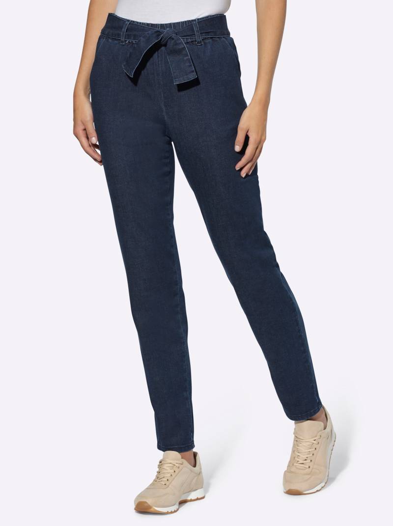 Stretch-Jeans in dark blue von heine