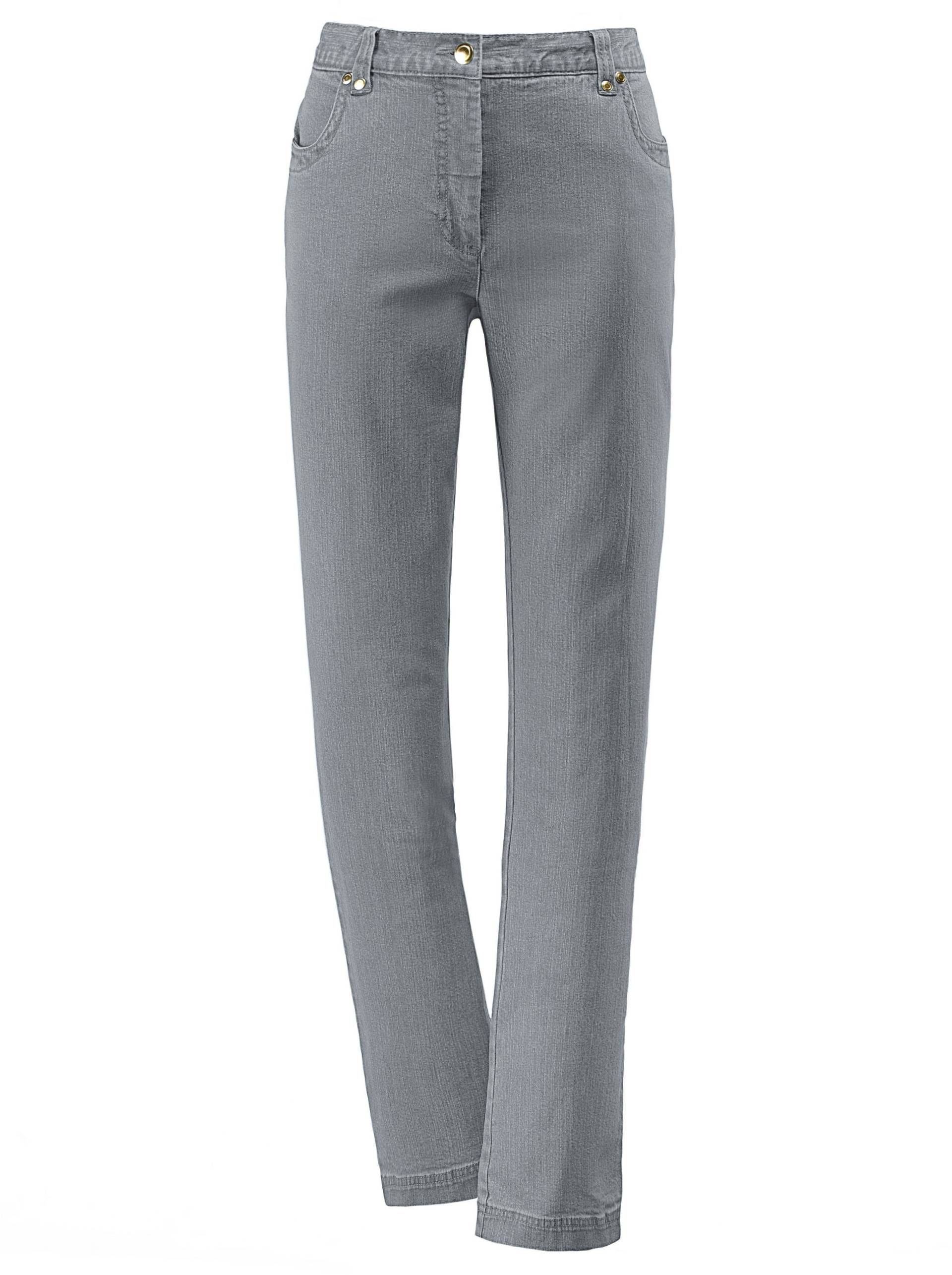 Stretch-Jeans in grau von heine