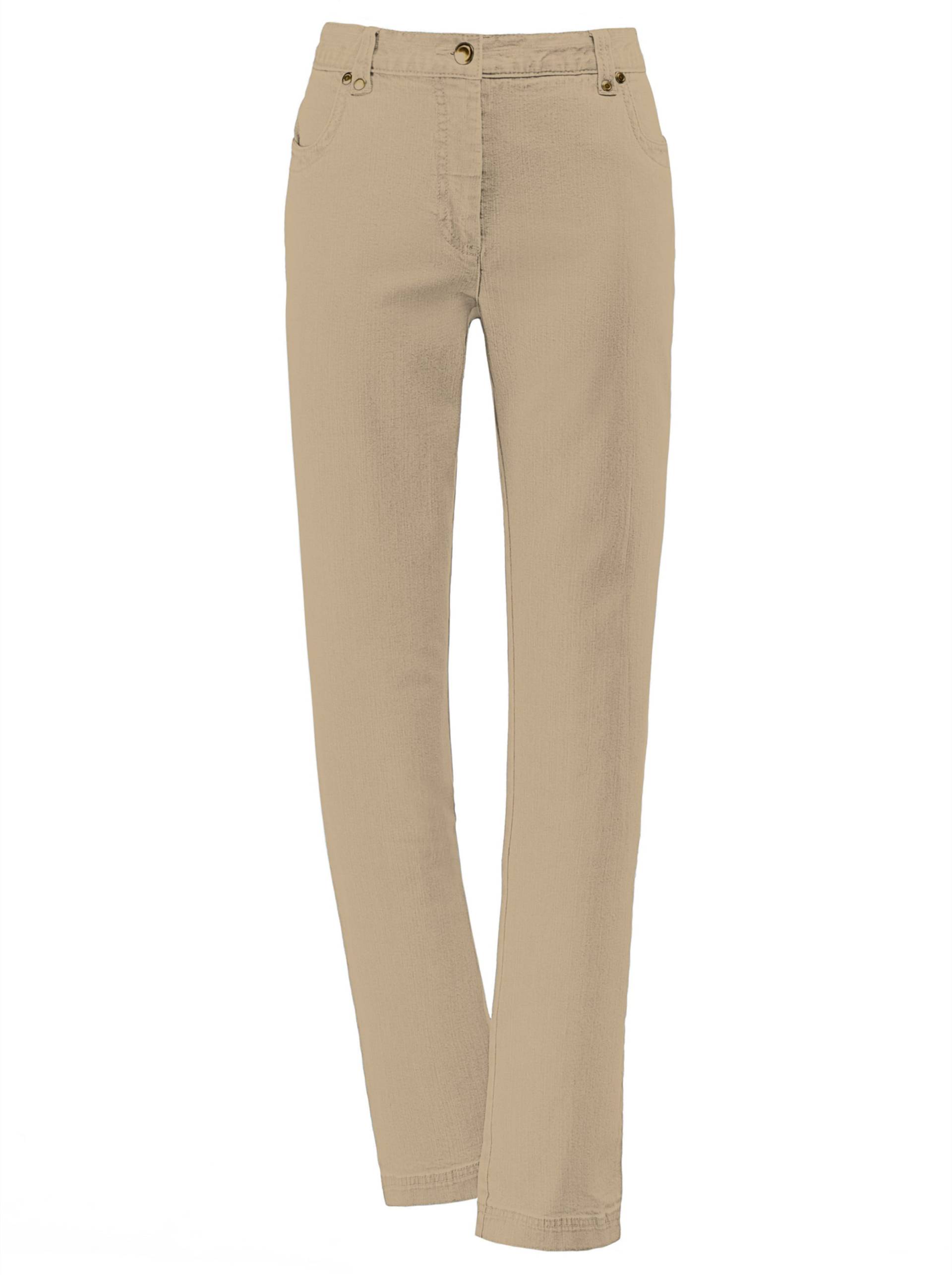 Stretch-Jeans in sand von heine