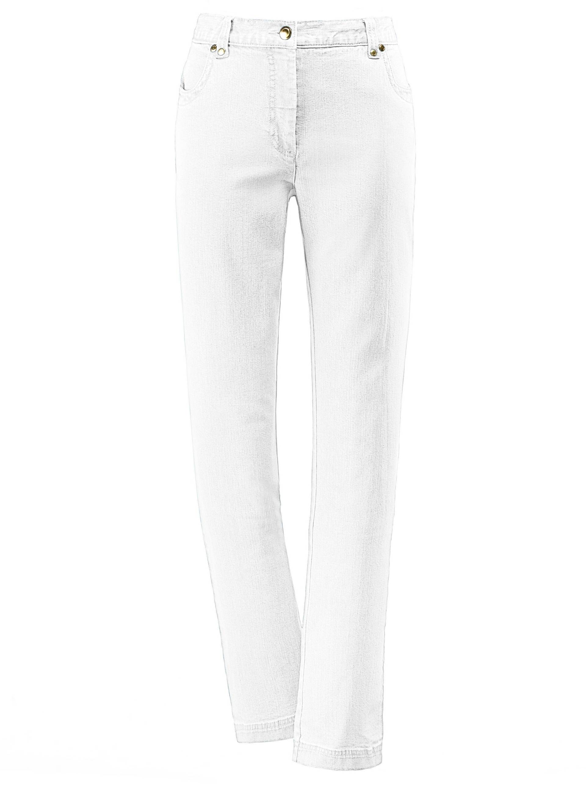 Stretch-Jeans in weiss von heine