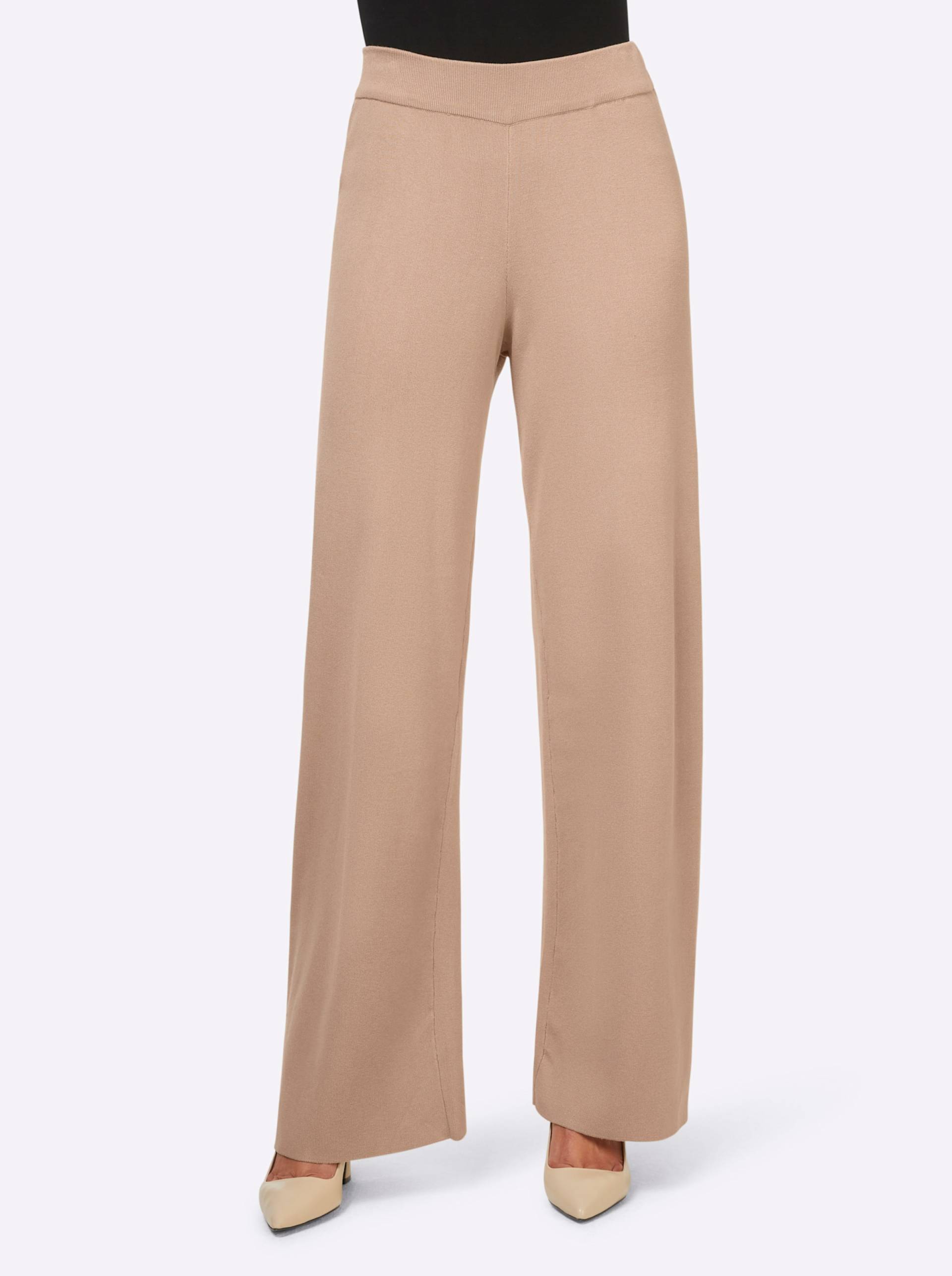 Strickhose in beige von heine