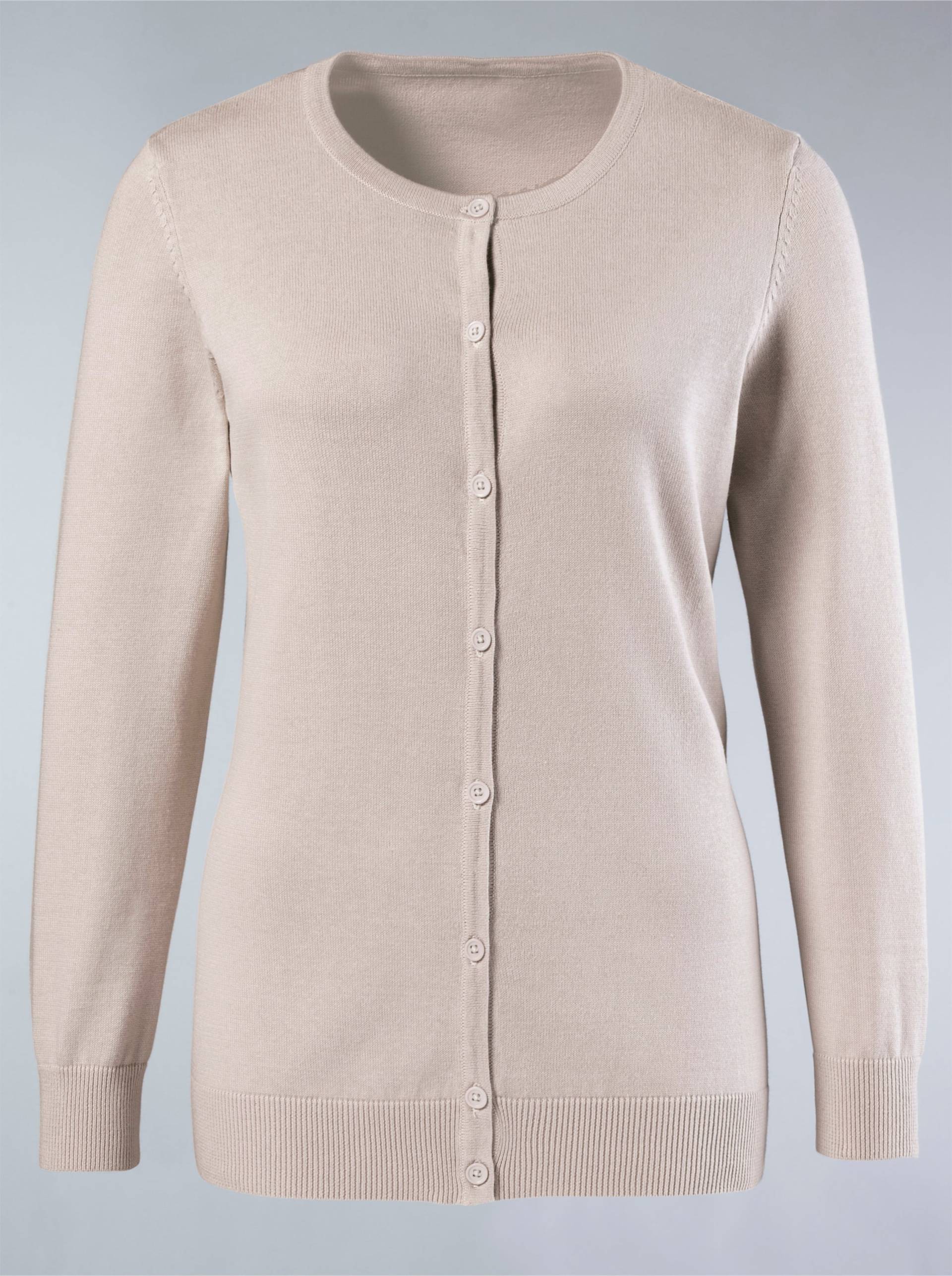 Strickjacke in beige von heine