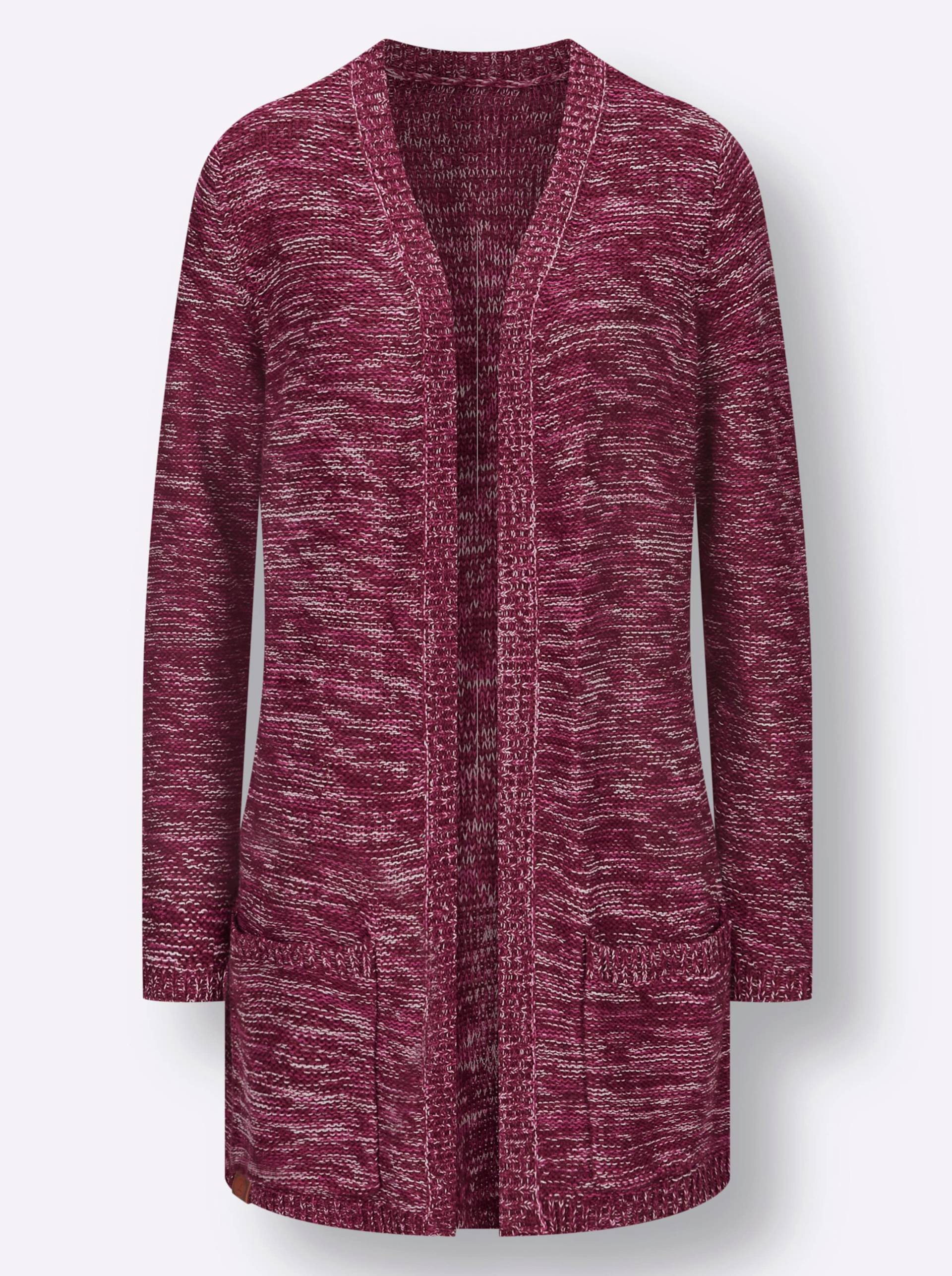 Strickjacke in bordeaux-meliert von heine