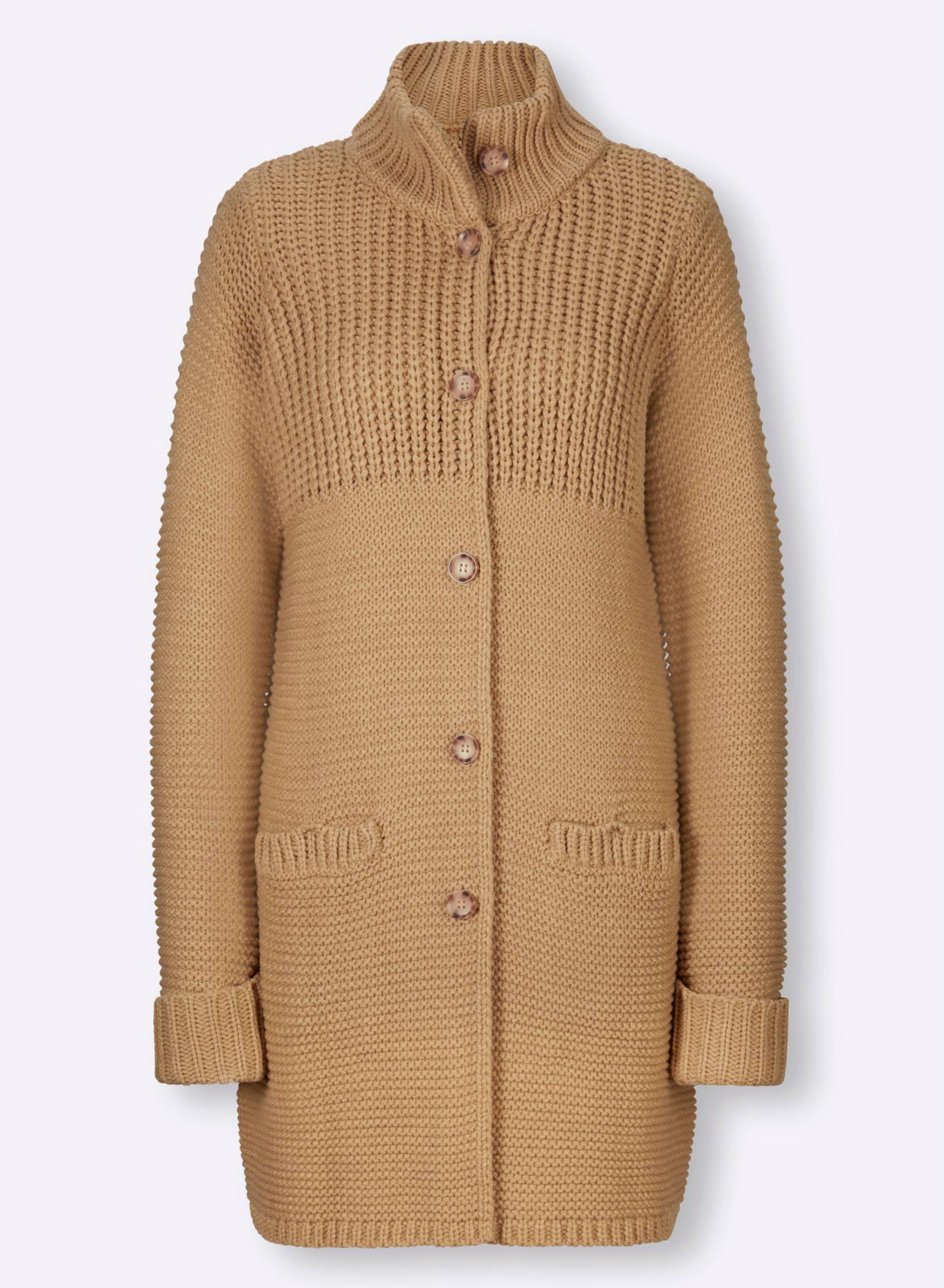 Strickjacke in camel von heine