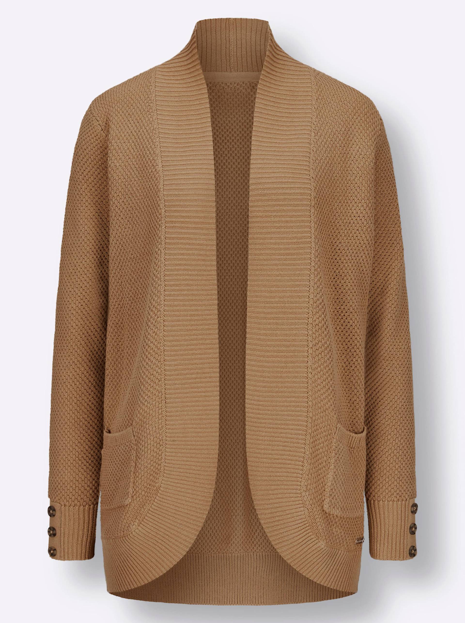 Strickjacke in camel von heine