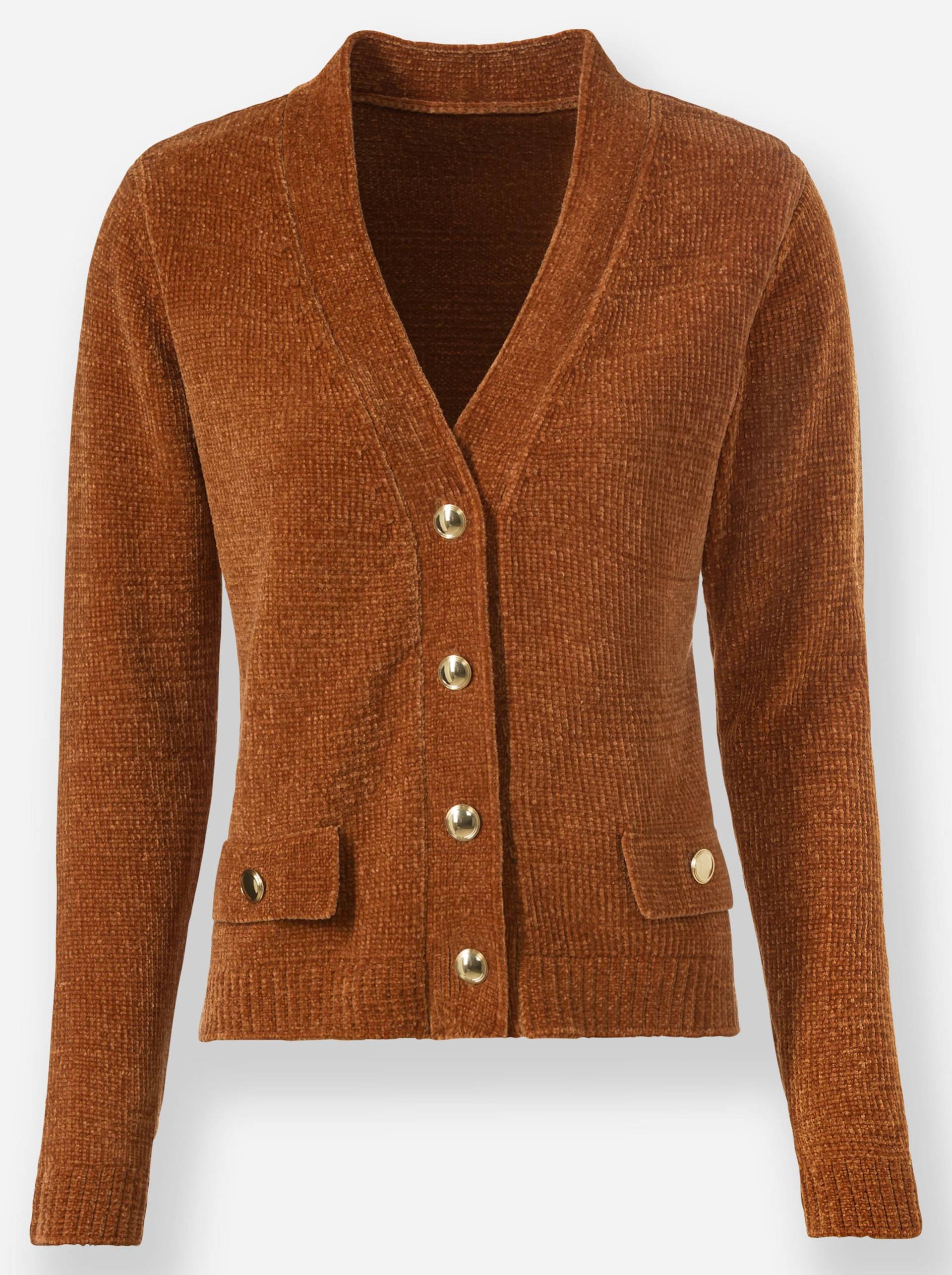 Strickjacke in cognac von heine