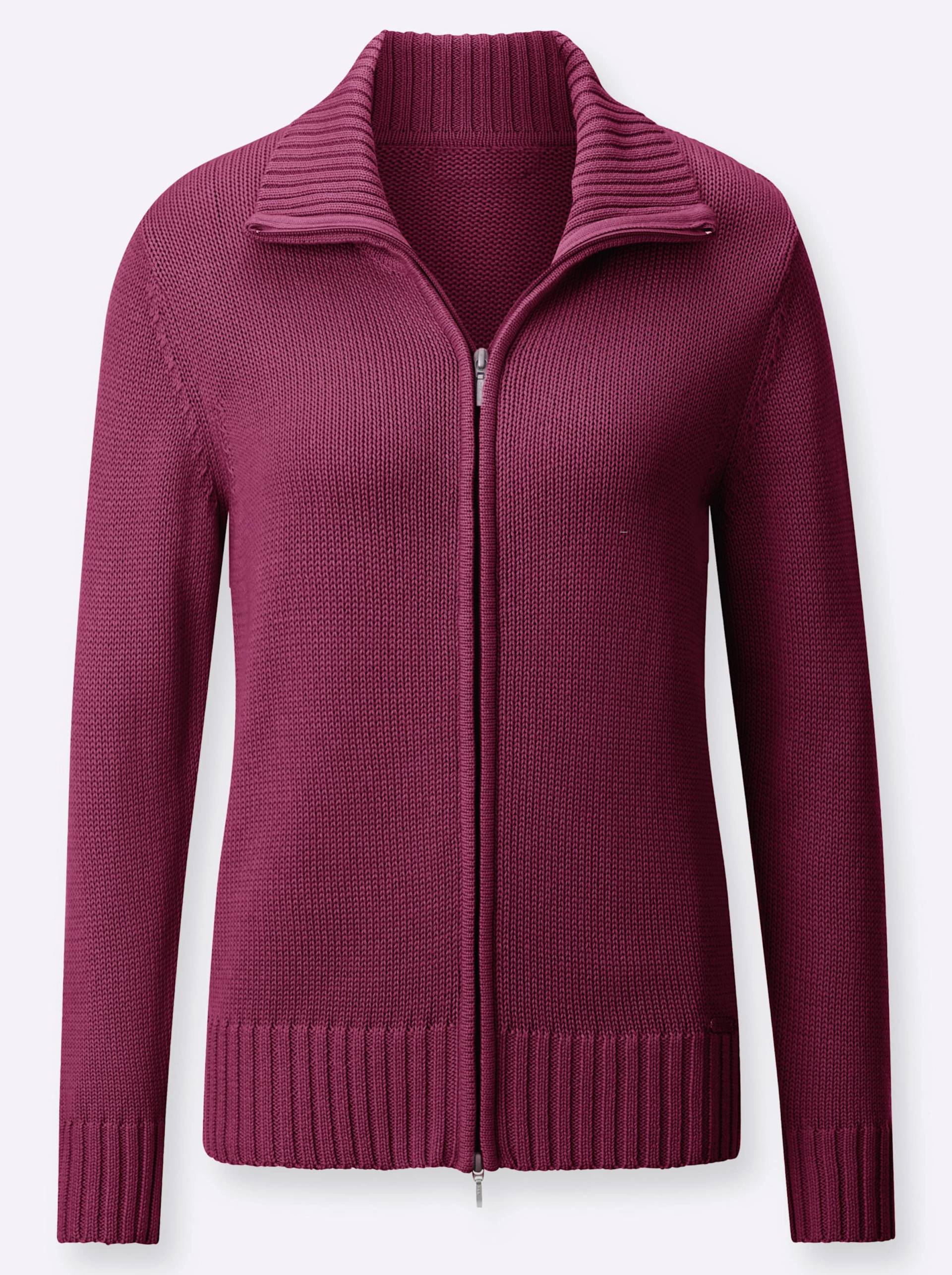 Strickjacke in fuchsia von heine