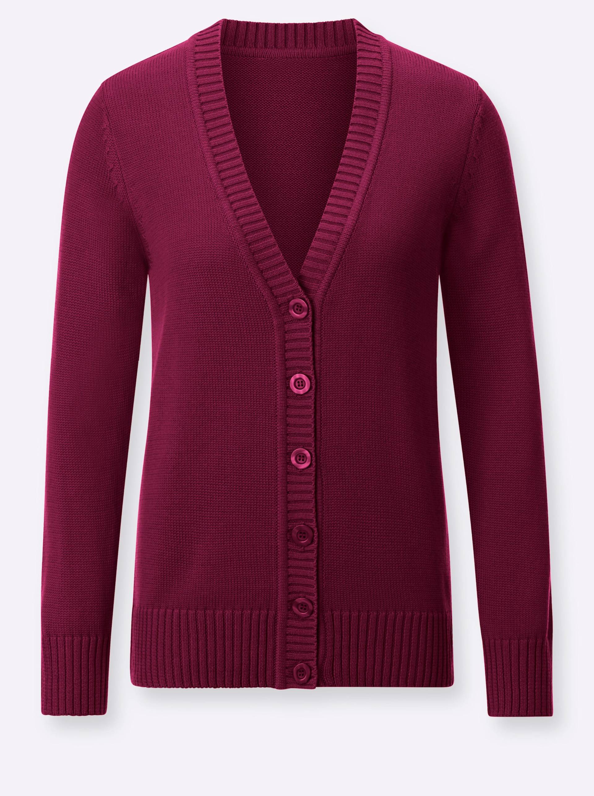 Strickjacke in fuchsia von heine