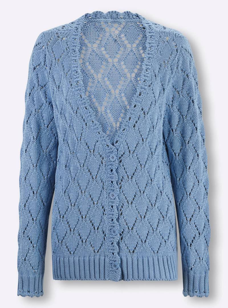 Strickjacke in himmelblau von heine