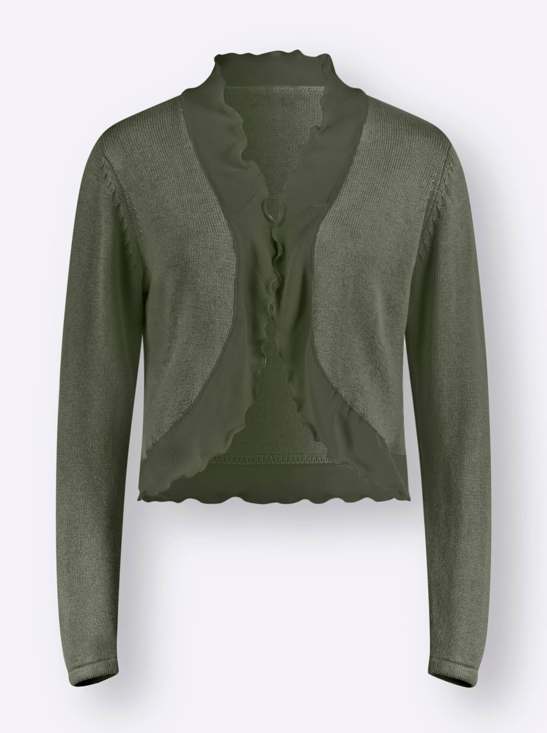 Strickjacke in khaki von heine