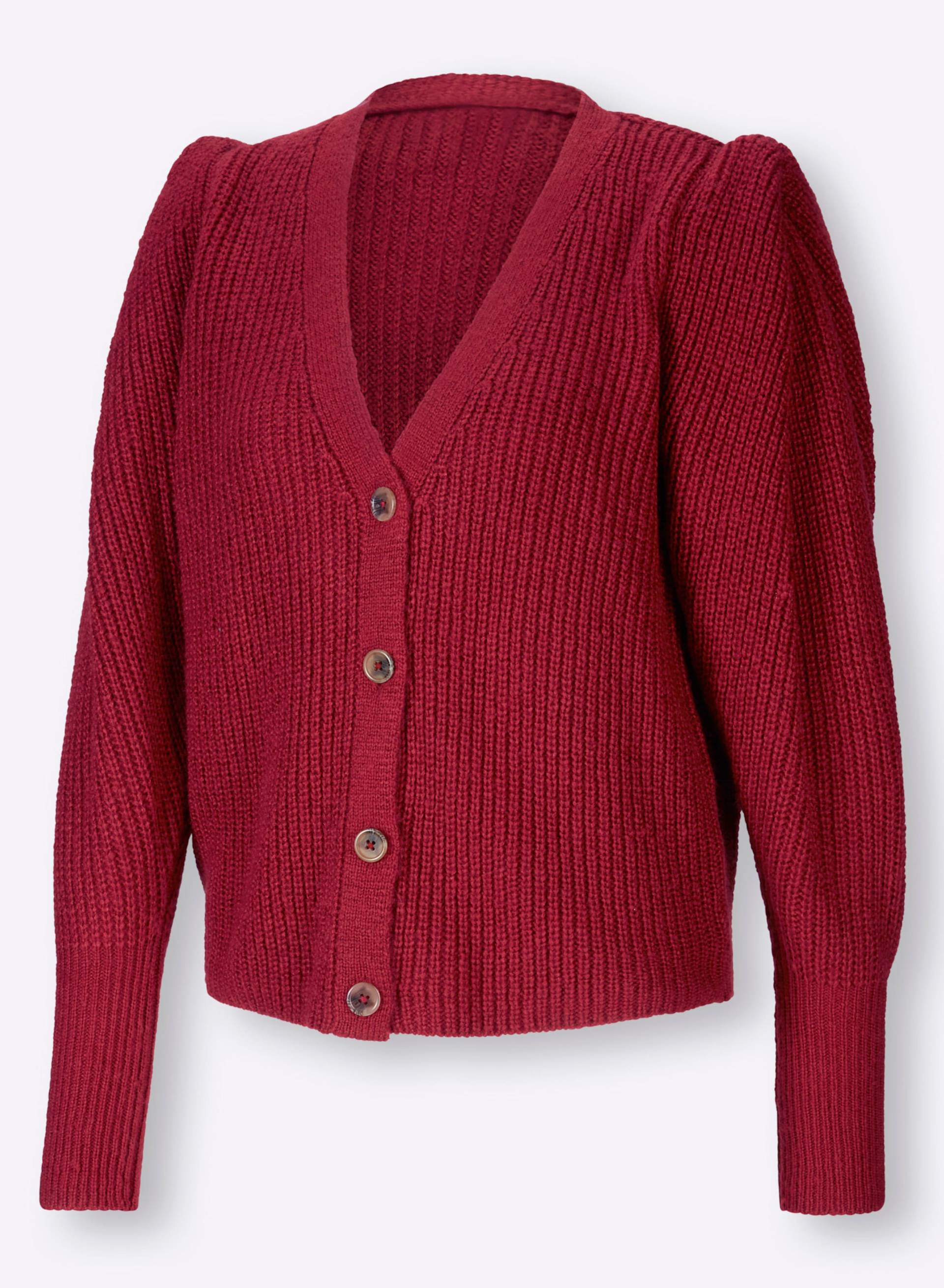 Strickjacke in kirsche von heine