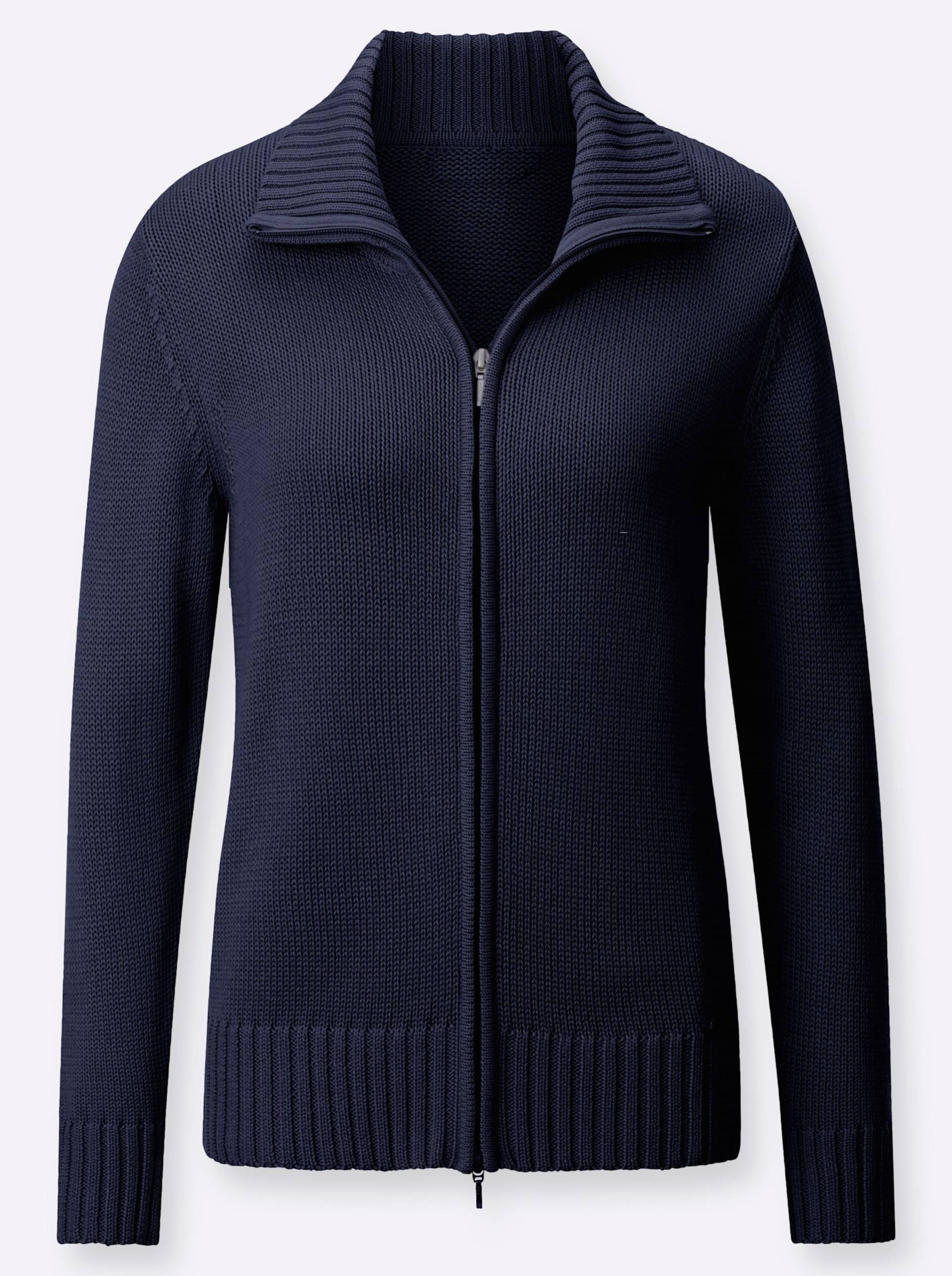 Strickjacke in marine von heine