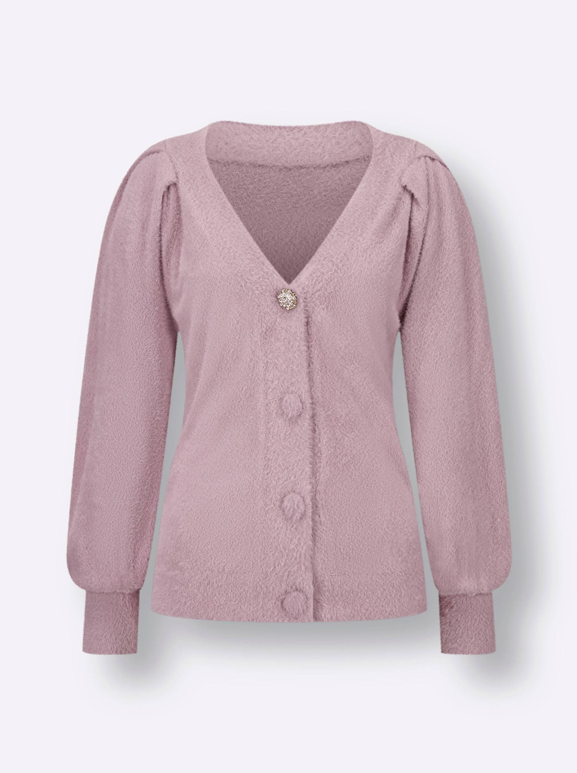 Strickjacke in mauve von heine