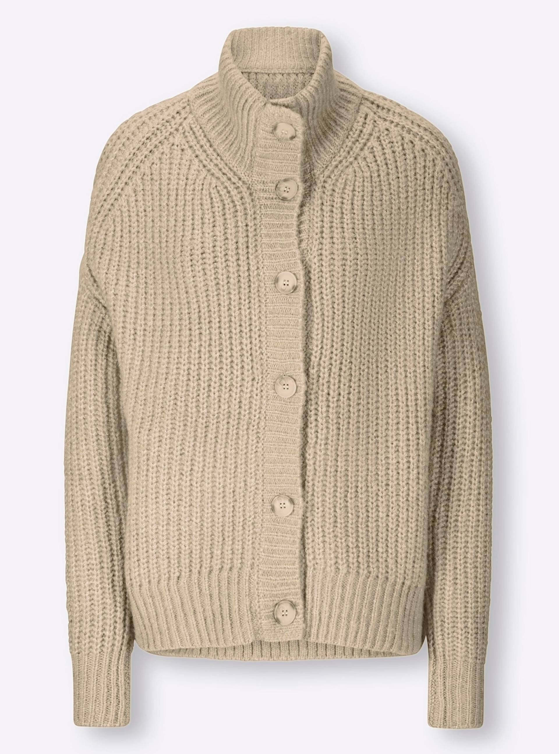 Strickjacke in sand-meliert von heine