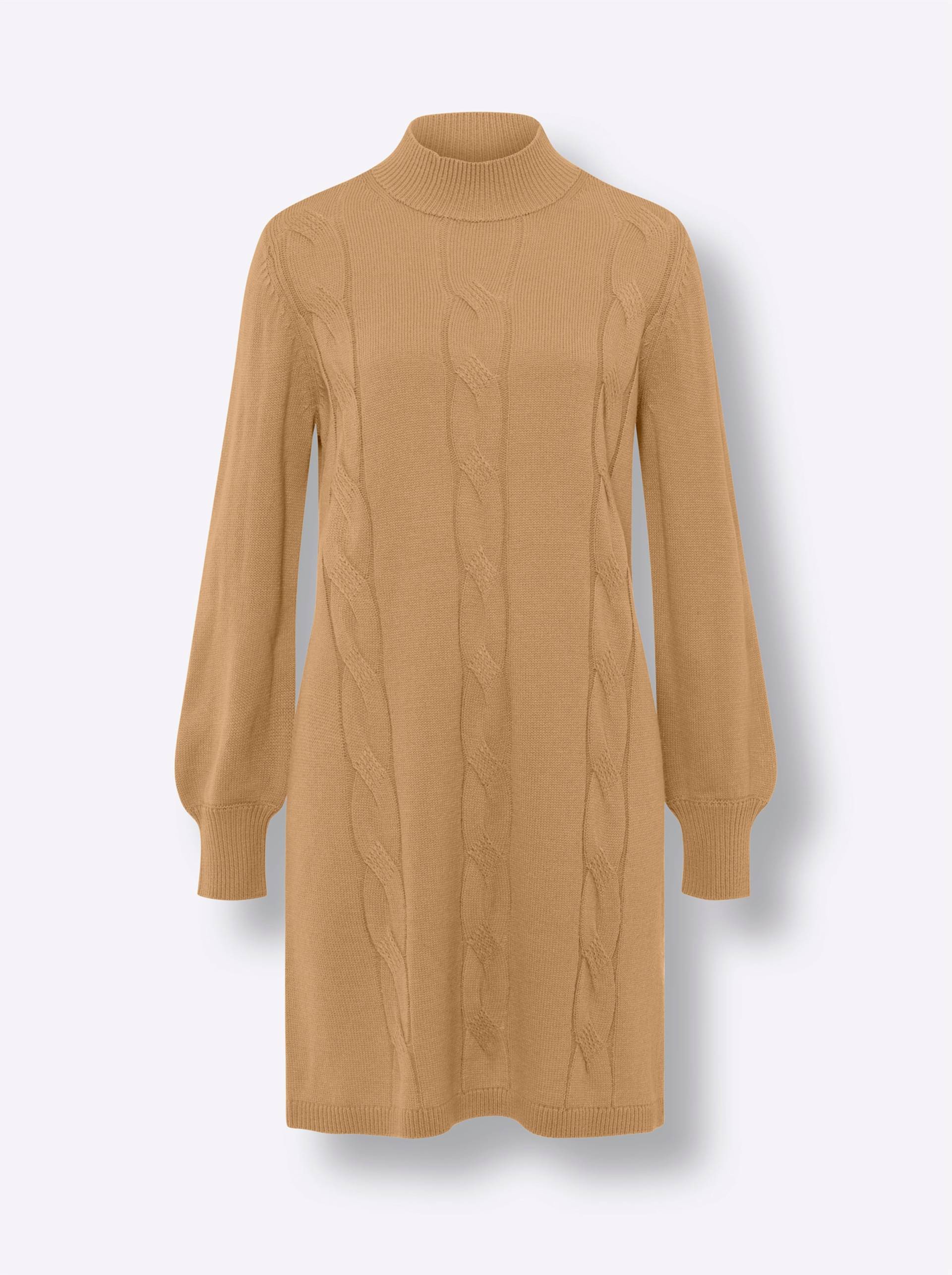 Strickkleid in camel von heine