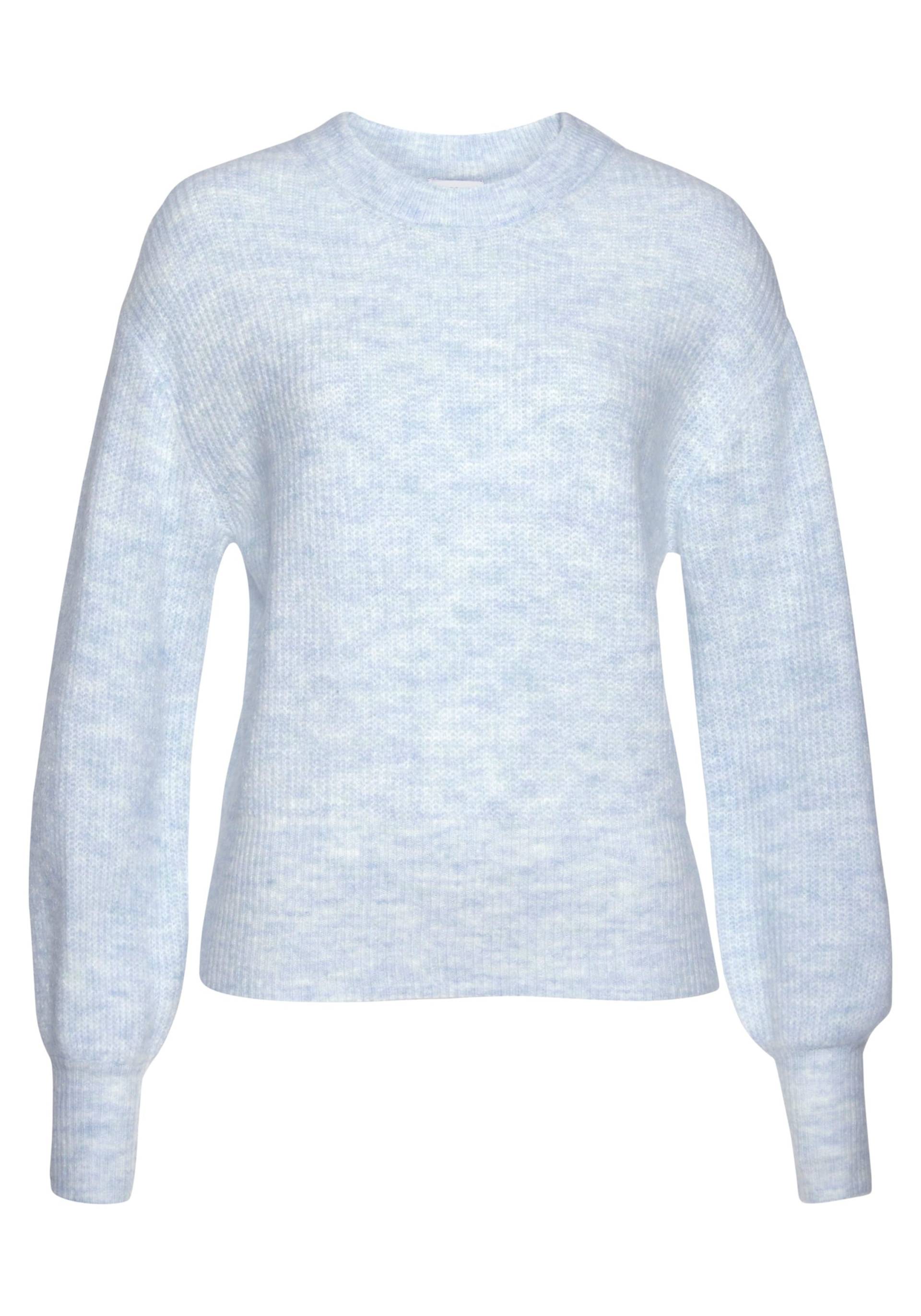 Strickpullover in hellblau meliert von LASCANA