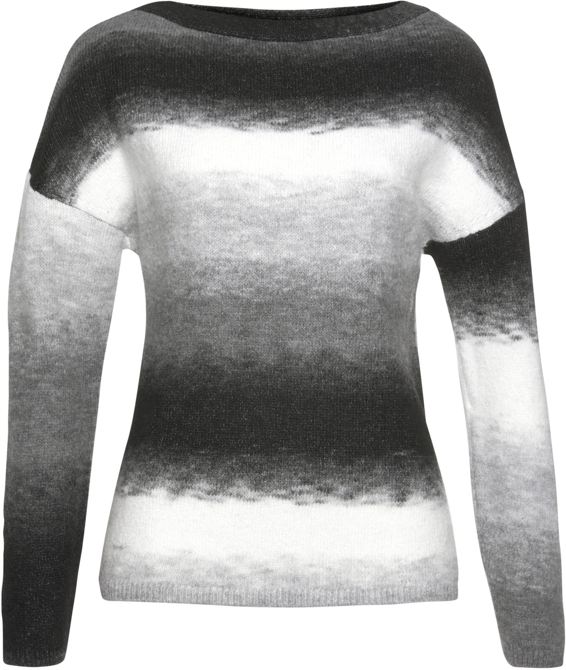 Strickpullover in schwarz-weiss-grau von Vivance